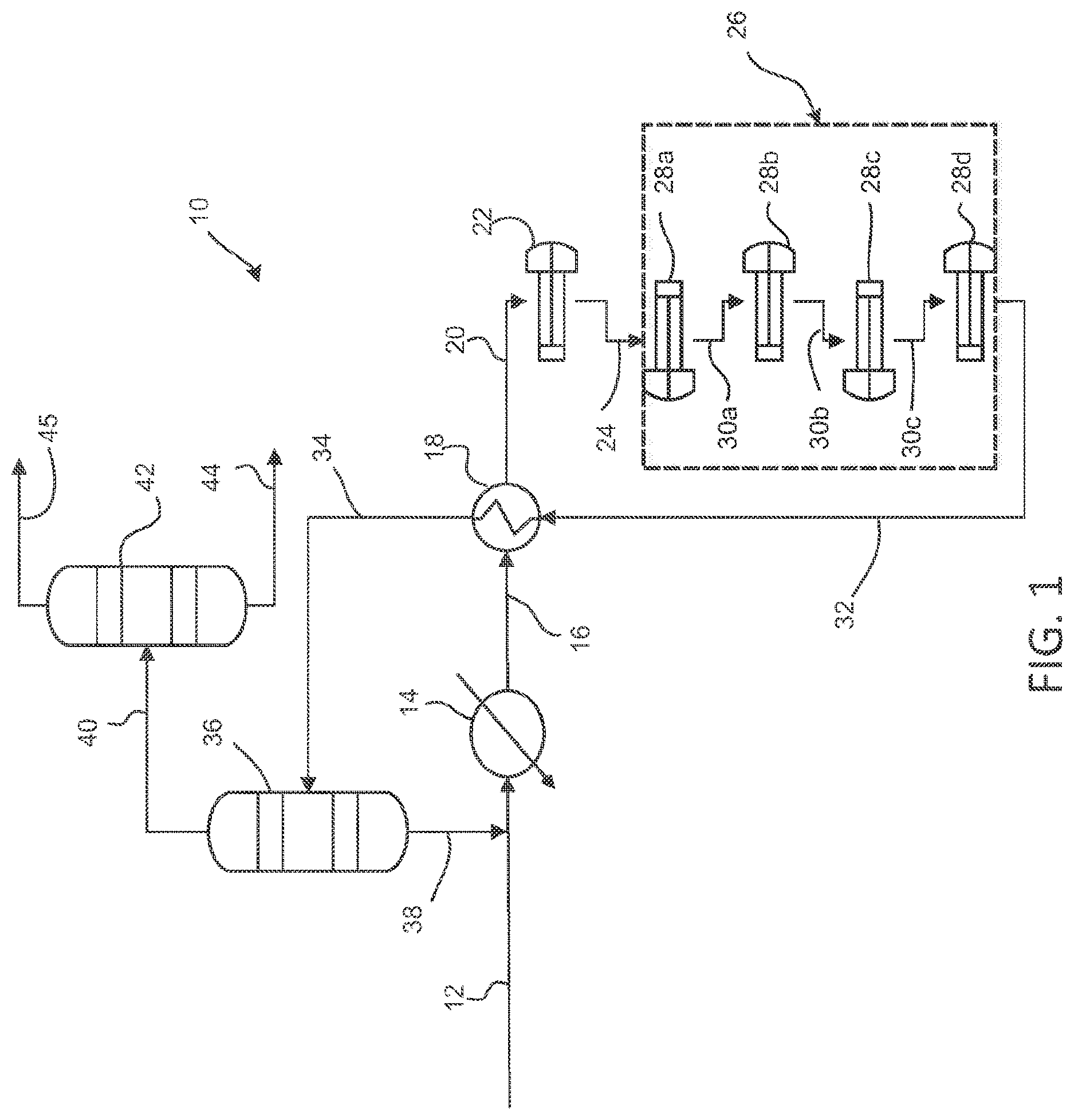 Patent US12304880 — Method for dehydrochlorination of HCFC-244BB to manufacture HFO-1234YF — Figure 1