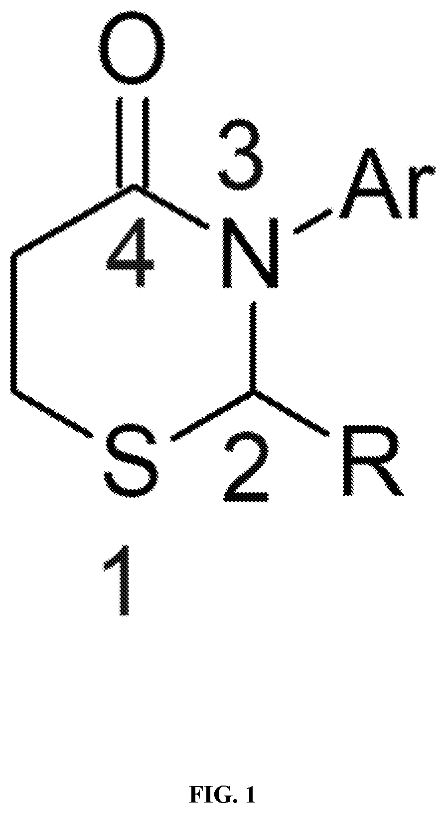 Patent US12304895 Figure 1 – 2,3-diaryl-2,3-dihydro-4H-1,3-thiazin-4-one compounds and methods for making