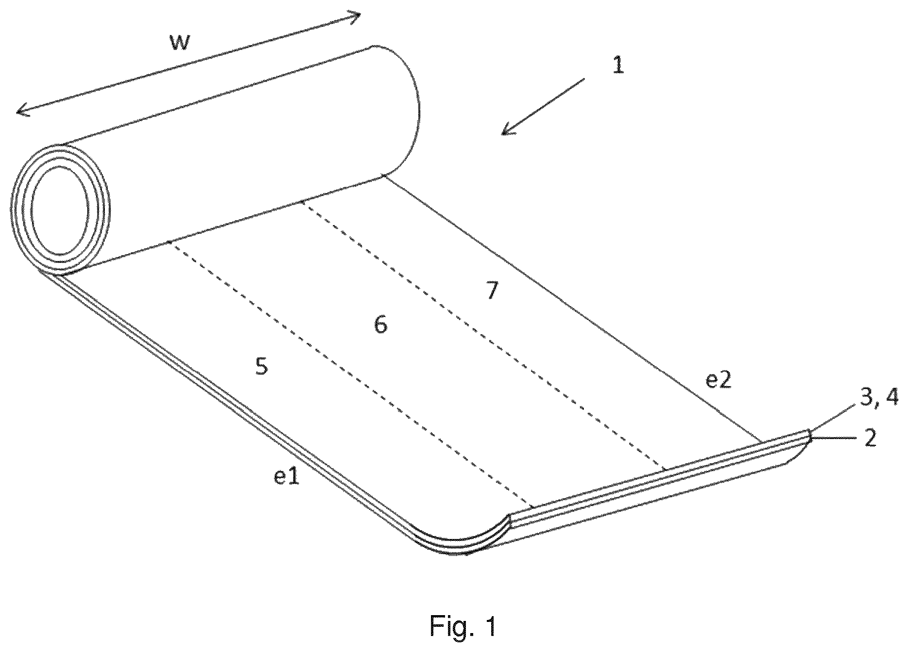 Patent US12305087 — Self-adhering sealing device with an adhesive layer arrangement — Figure 1