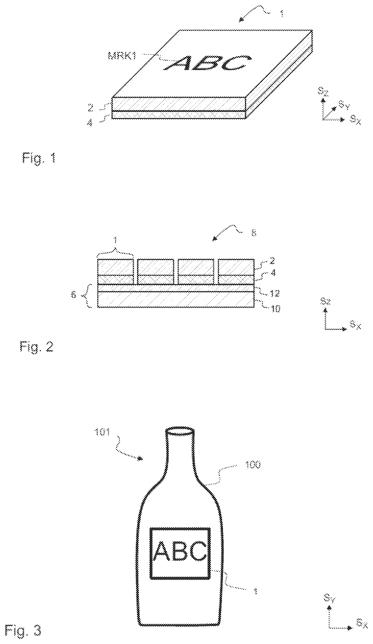 Patent US12305092 — Recyclable plastic label — Figure 1