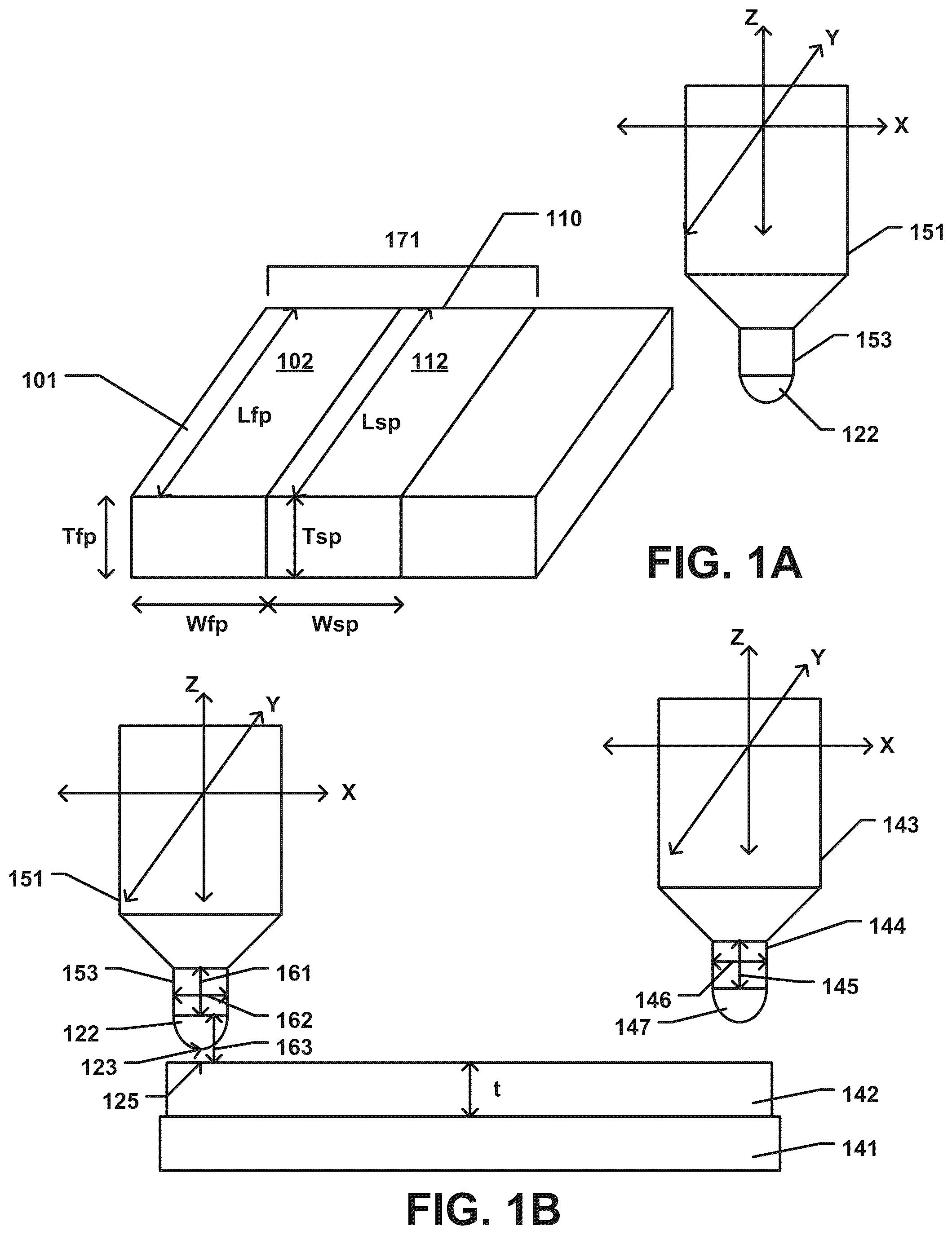 Patent US12305108 — Shaped abrasive particles and methods of forming same — Figure 1