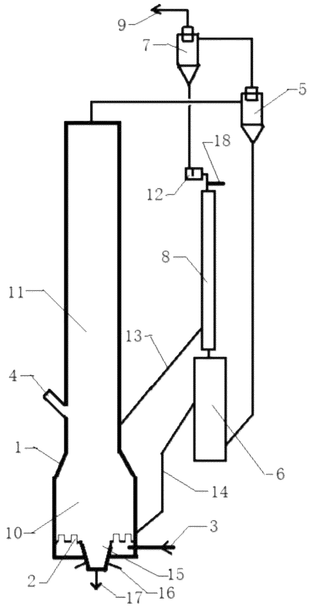 Patent US12305132 — Process for preparing fuel gas through graded pyrolysis and gasification of powdered coal — Figure 1