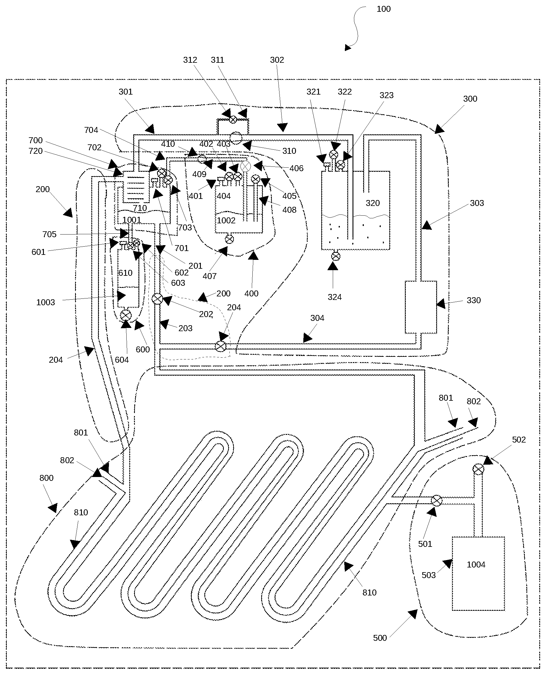 Patent US12305160 Figure 1 – Photobioreactor for blue-green algae cultivation
