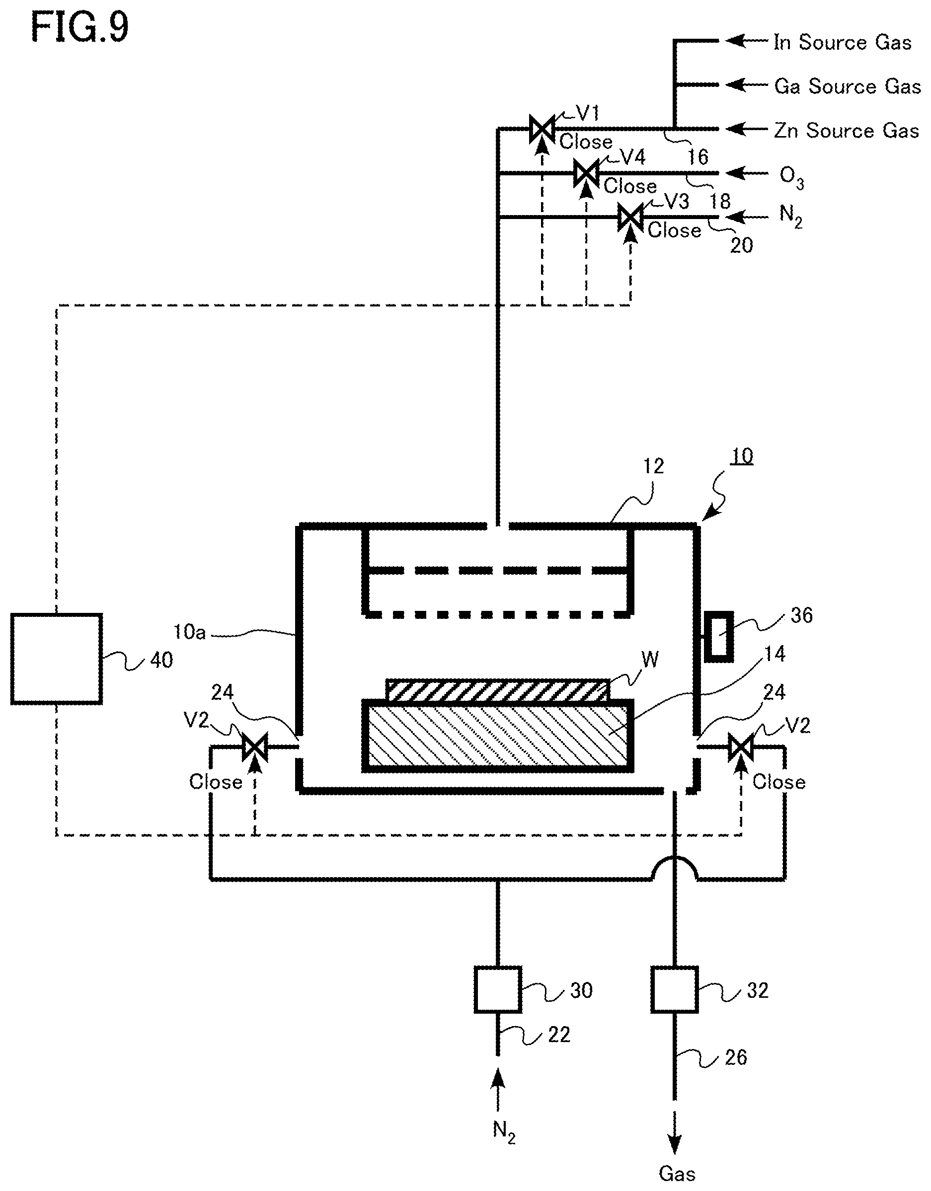 Patent US12305280 Figure 9 – Film forming apparatus and film forming method
