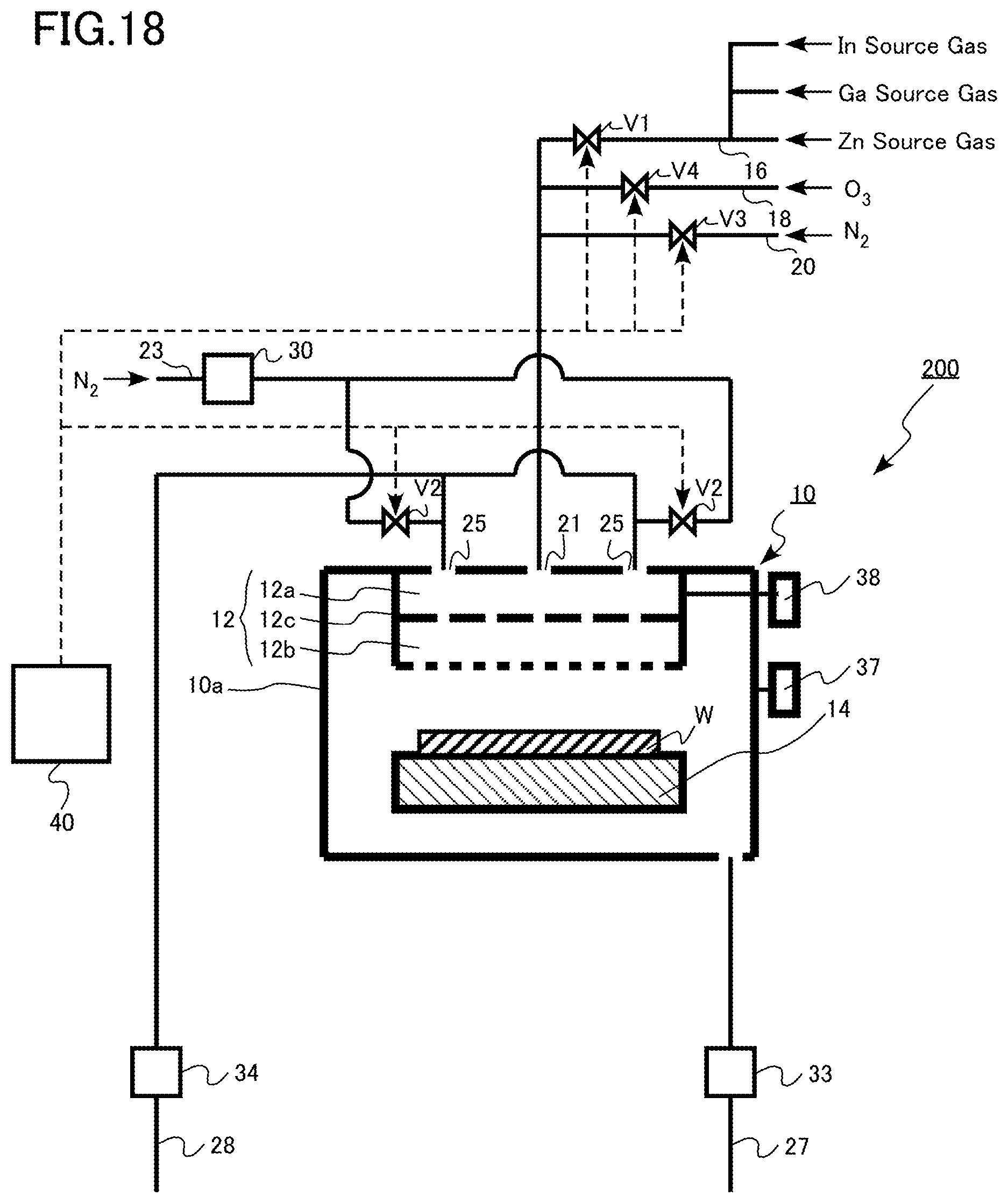 Patent US12305280 Figure 18 – Film forming apparatus and film forming method