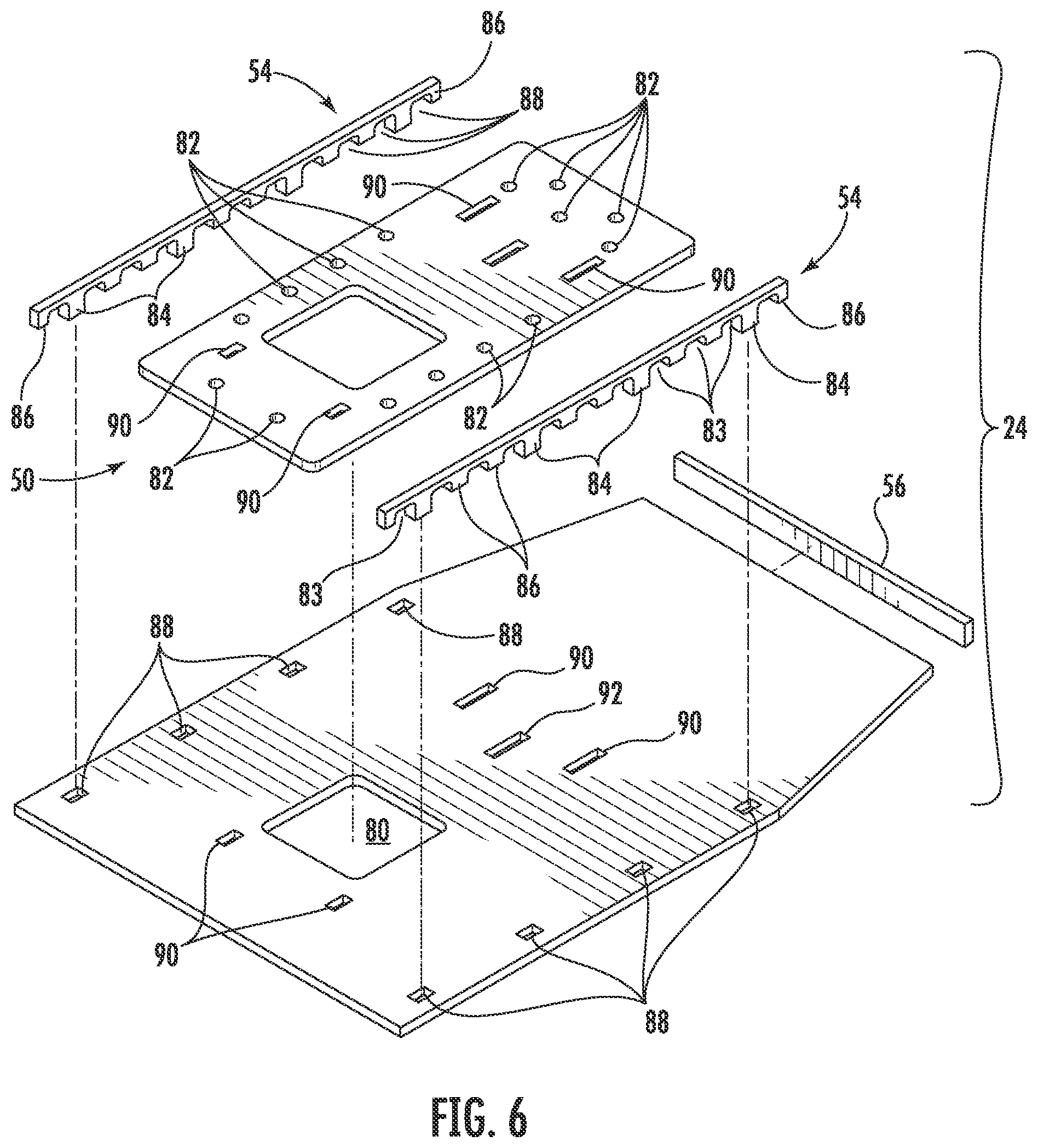 Patent US12305345 Figure 4 – Shallow-mount braced-post barrier
