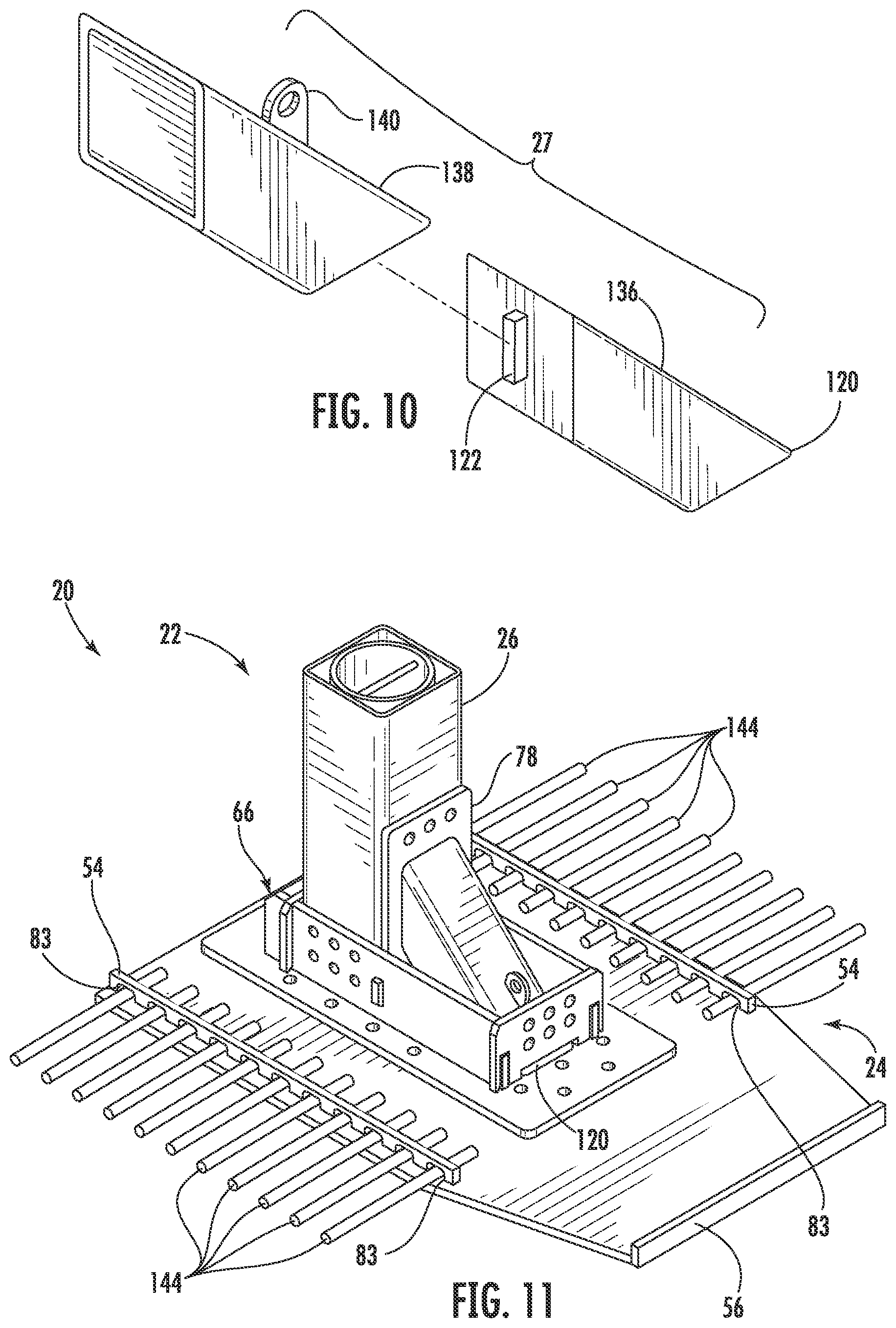 Patent US12305345 Figure 8 – Shallow-mount braced-post barrier