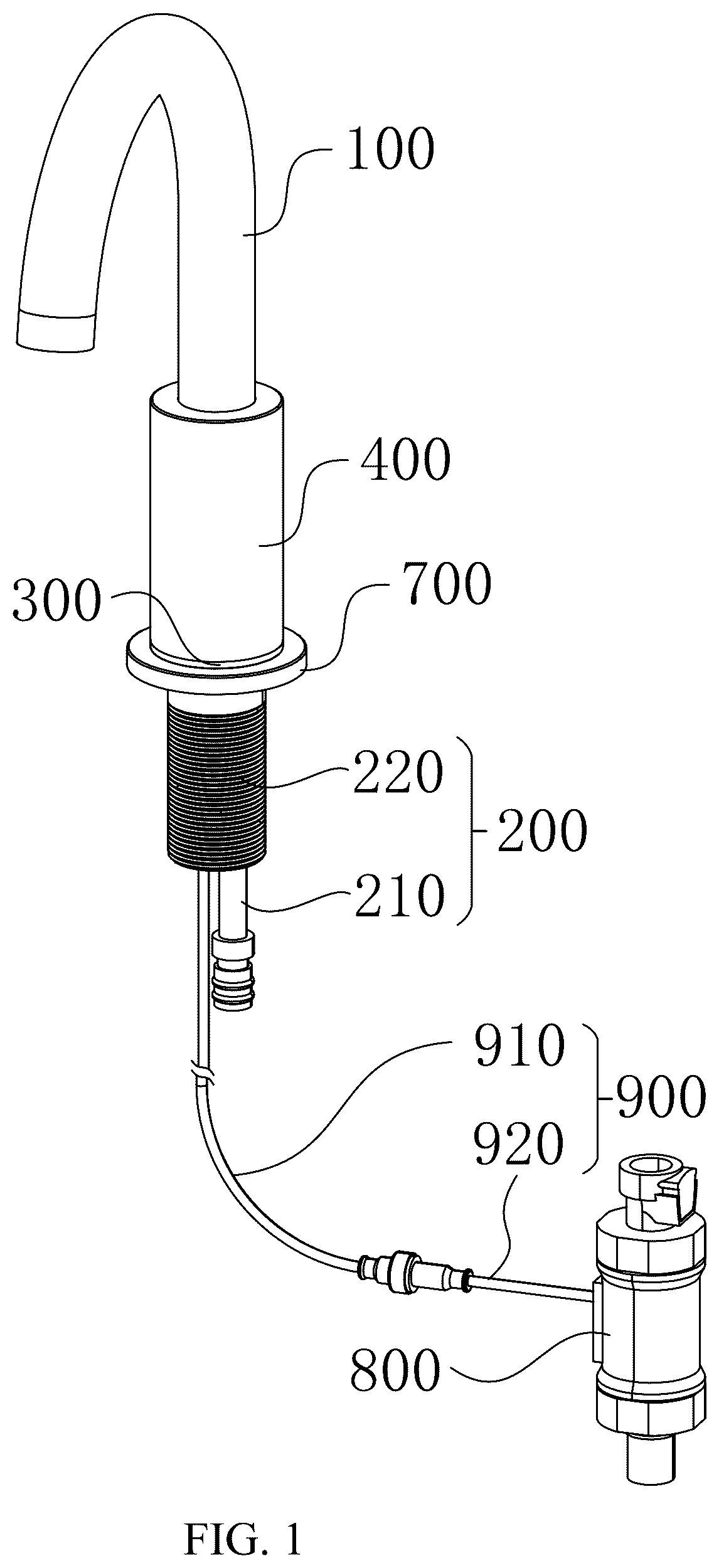 Patent US12305371 — Faucet — Figure 1