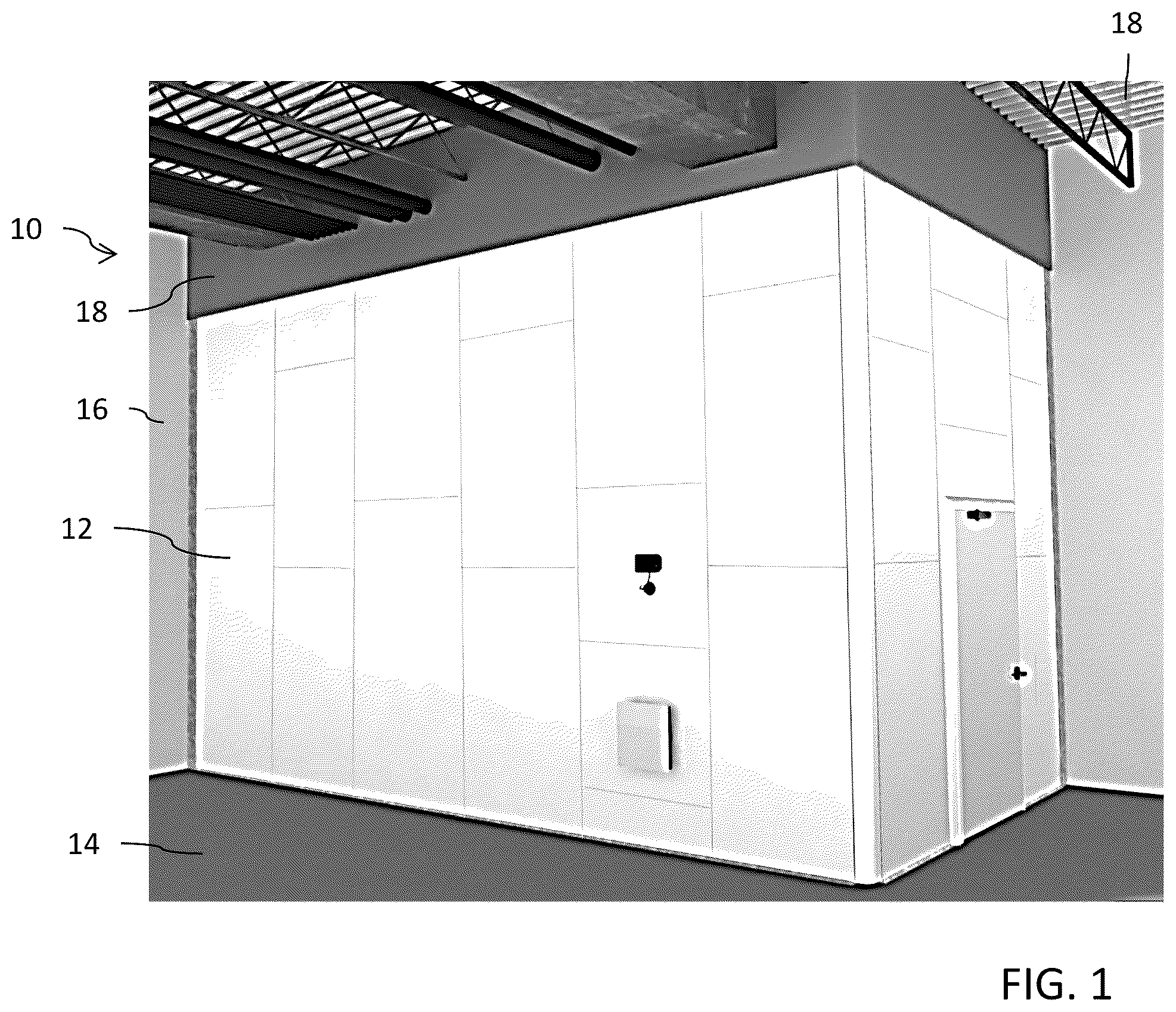 Patent US12305388 — Cap for a temporary wall system providing fire barrier protection — Figure 1