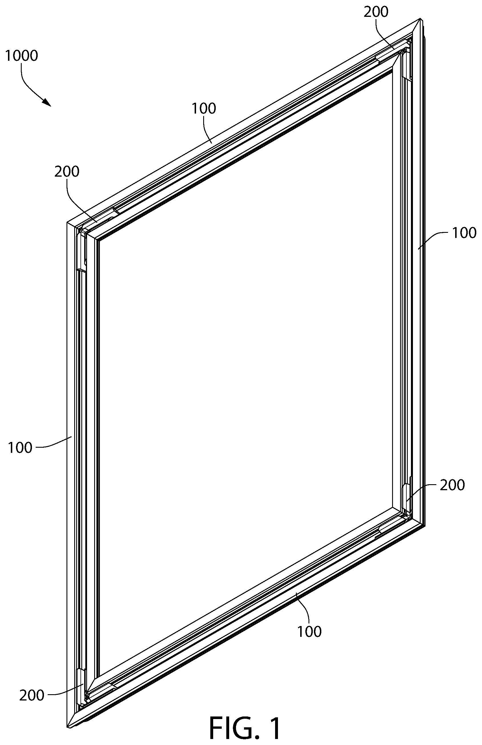 Patent US12305407 — Decorative moulding assembly and method of manufacturing and assembling the same — Figure 1