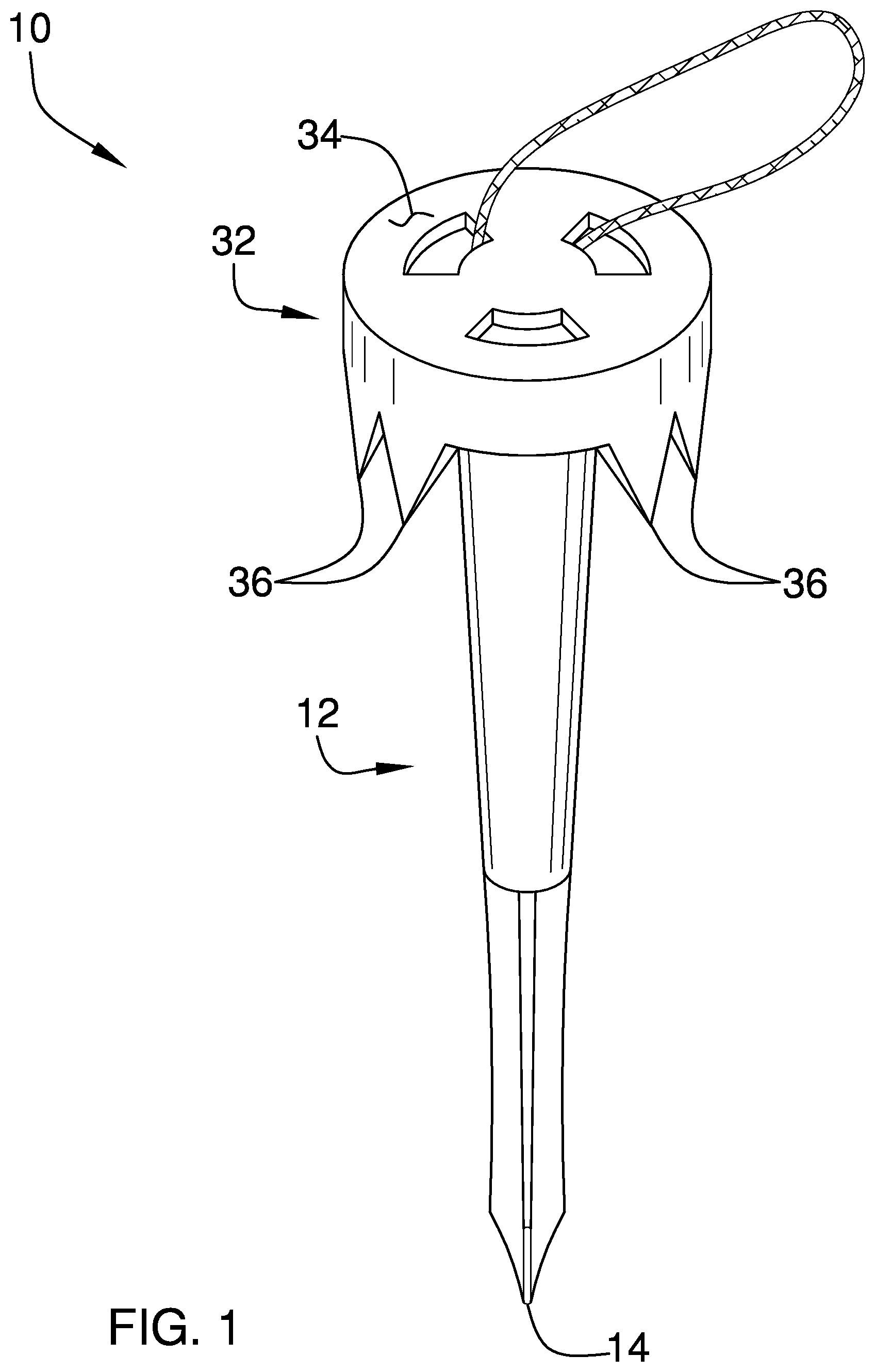 Patent US12305416 — Tent stake assembly — Figure 1