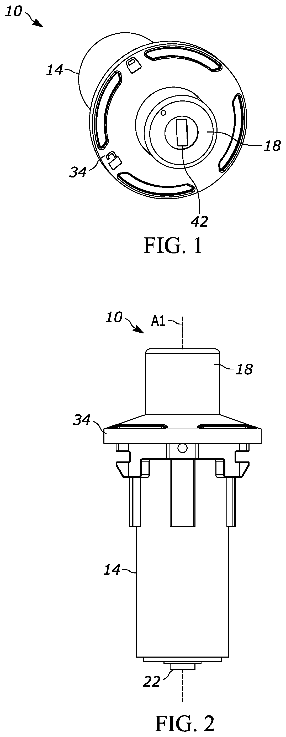 Patent US12305421 — Push button lock — Figure 1