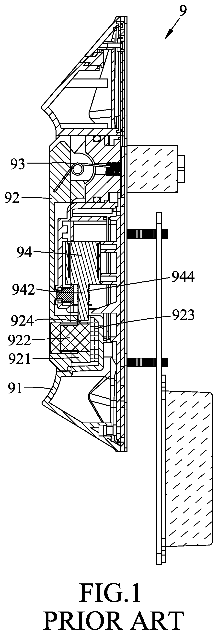 Patent US12305426 — Electronic cabinet lock — Figure 1