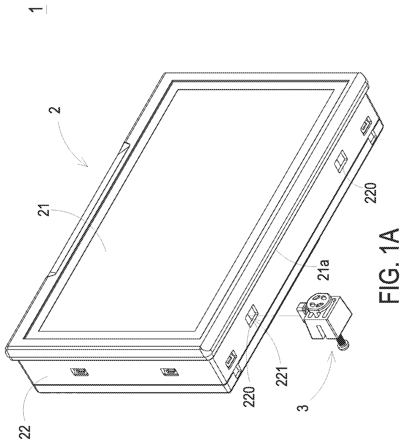 Patent US12305433 Figure 1 – Human machine interface panel and fixing device thereof
