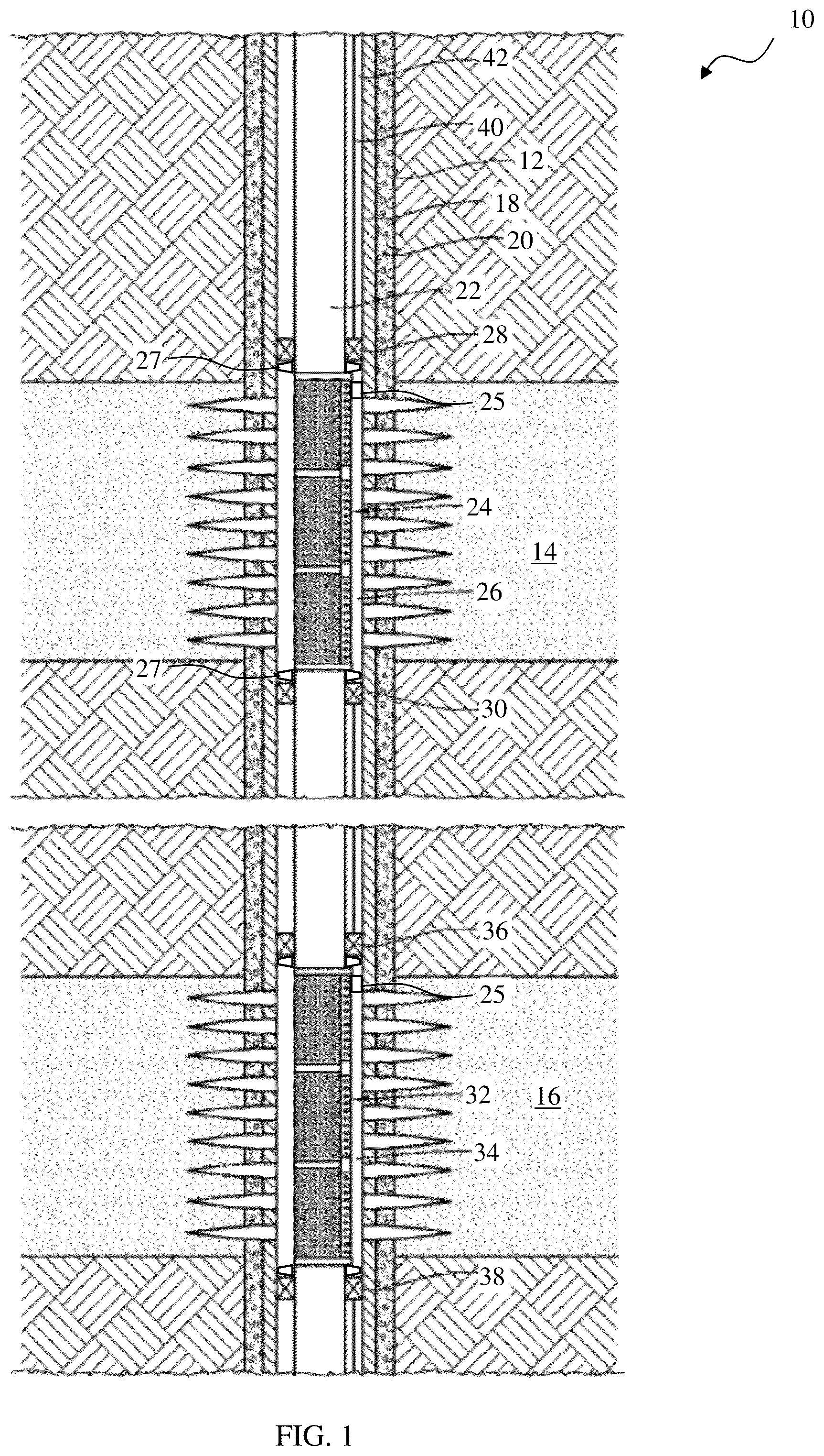Patent US12305451 — Downhole device employing a radial and axial retention mechanism — Figure 1