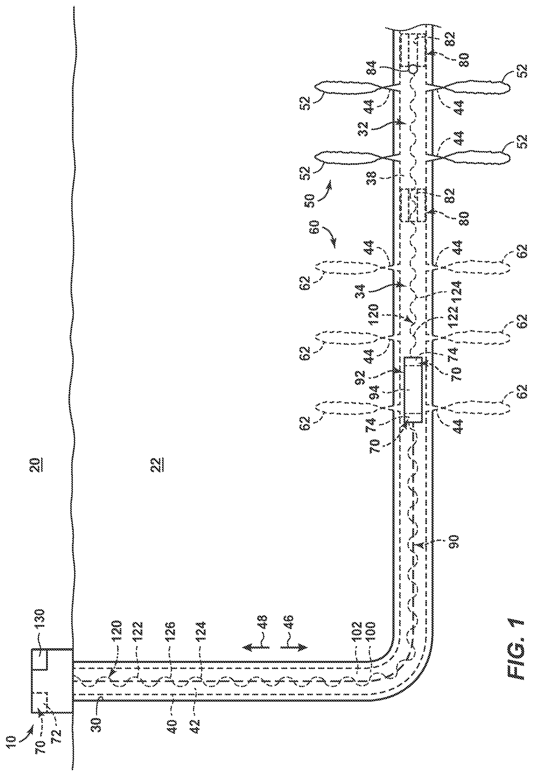 Patent US12305492 — Methods of characterizing a spatial property of a previously fractured stage of a hydrocarbon well and hydrocarbon wells that perform the methods — Figure 1
