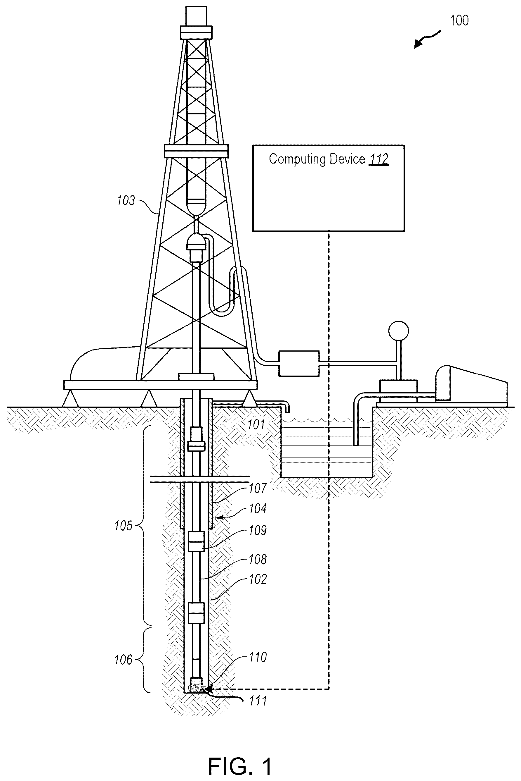 Patent US12305506 — System, method and apparatus for estimating formation strength — Figure 1