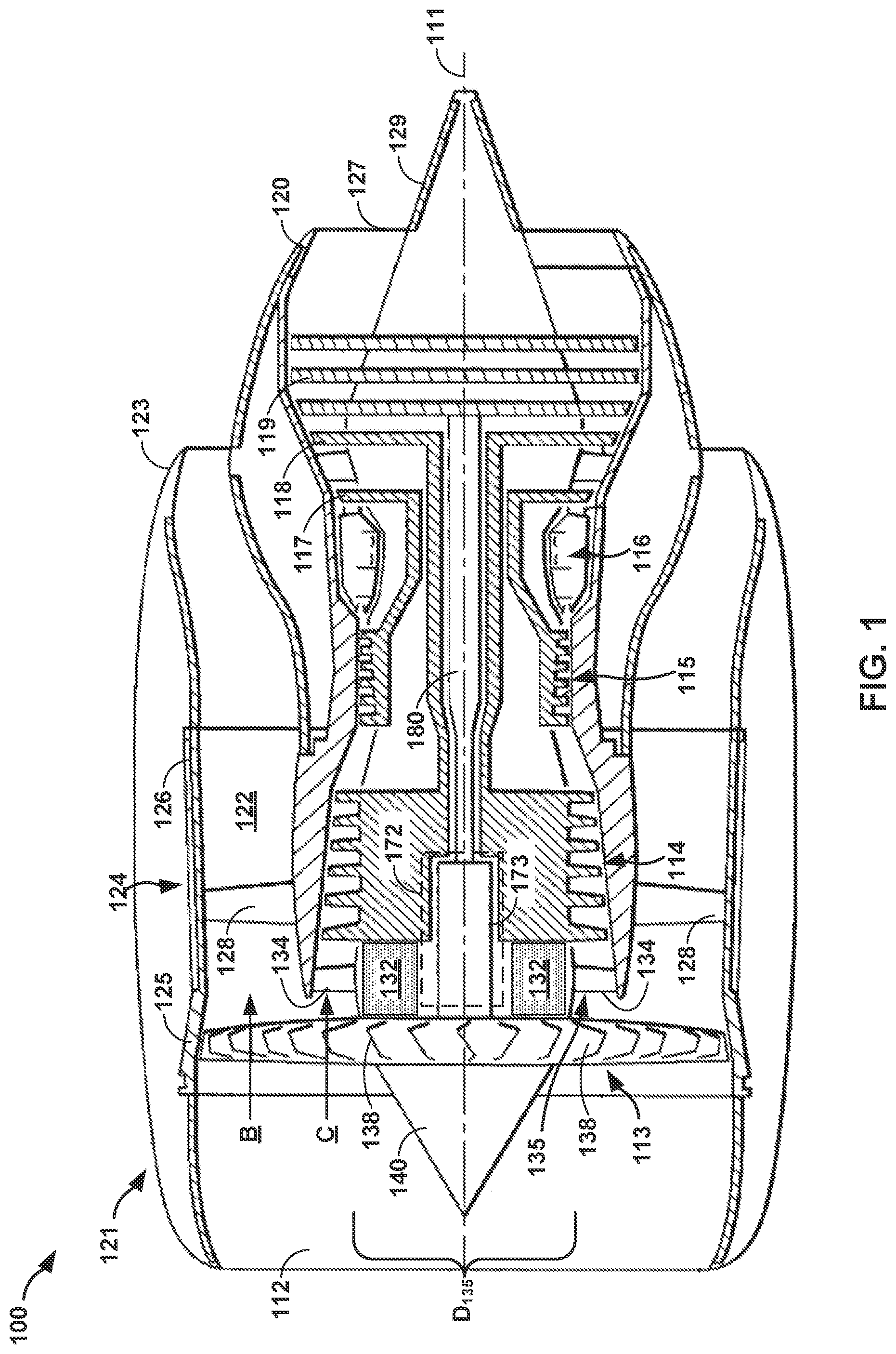 Patent US12305517 Figure 1 – Generator embedded in turbine engines