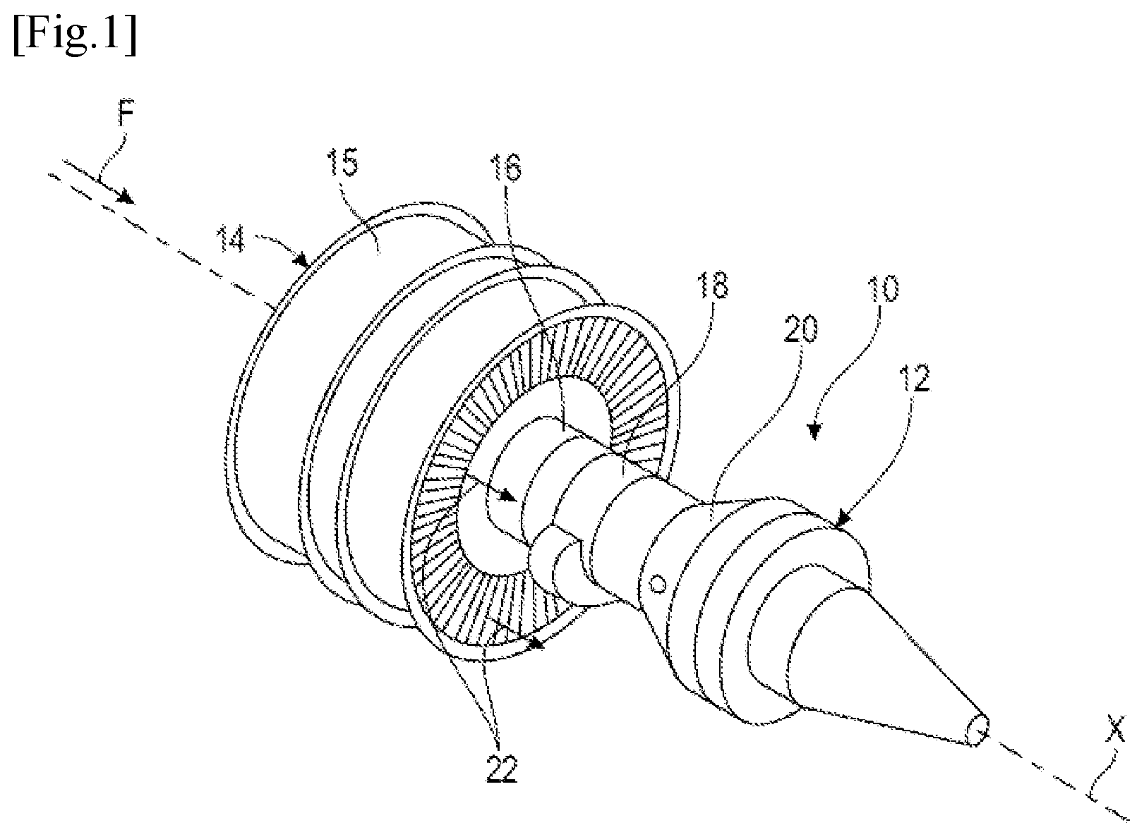 Patent US12305536 — Bladed turbine stator for a turbine engine — Figure 1