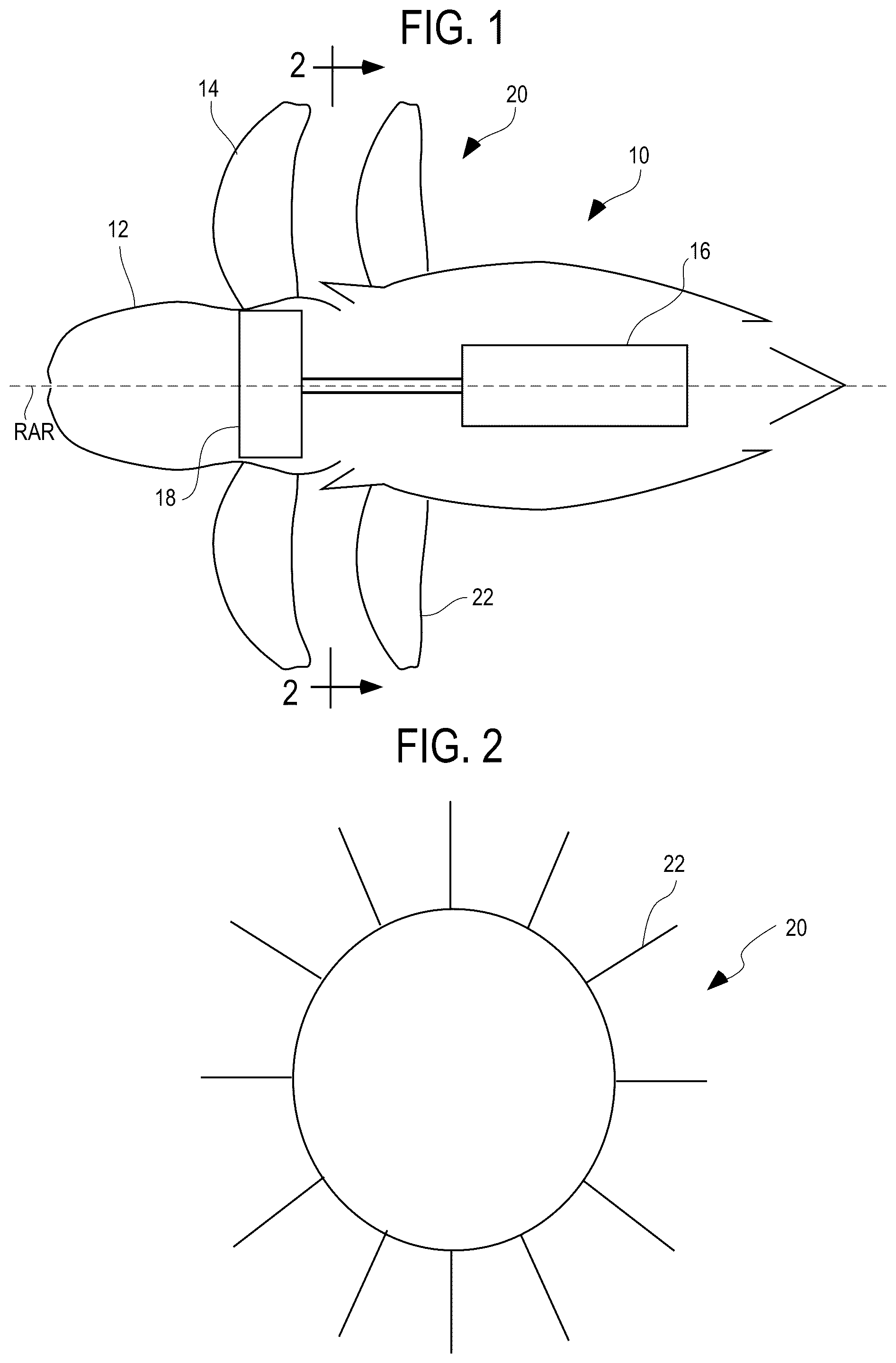 Patent US12305537 — Vane assembly for open fan engine — Figure 1