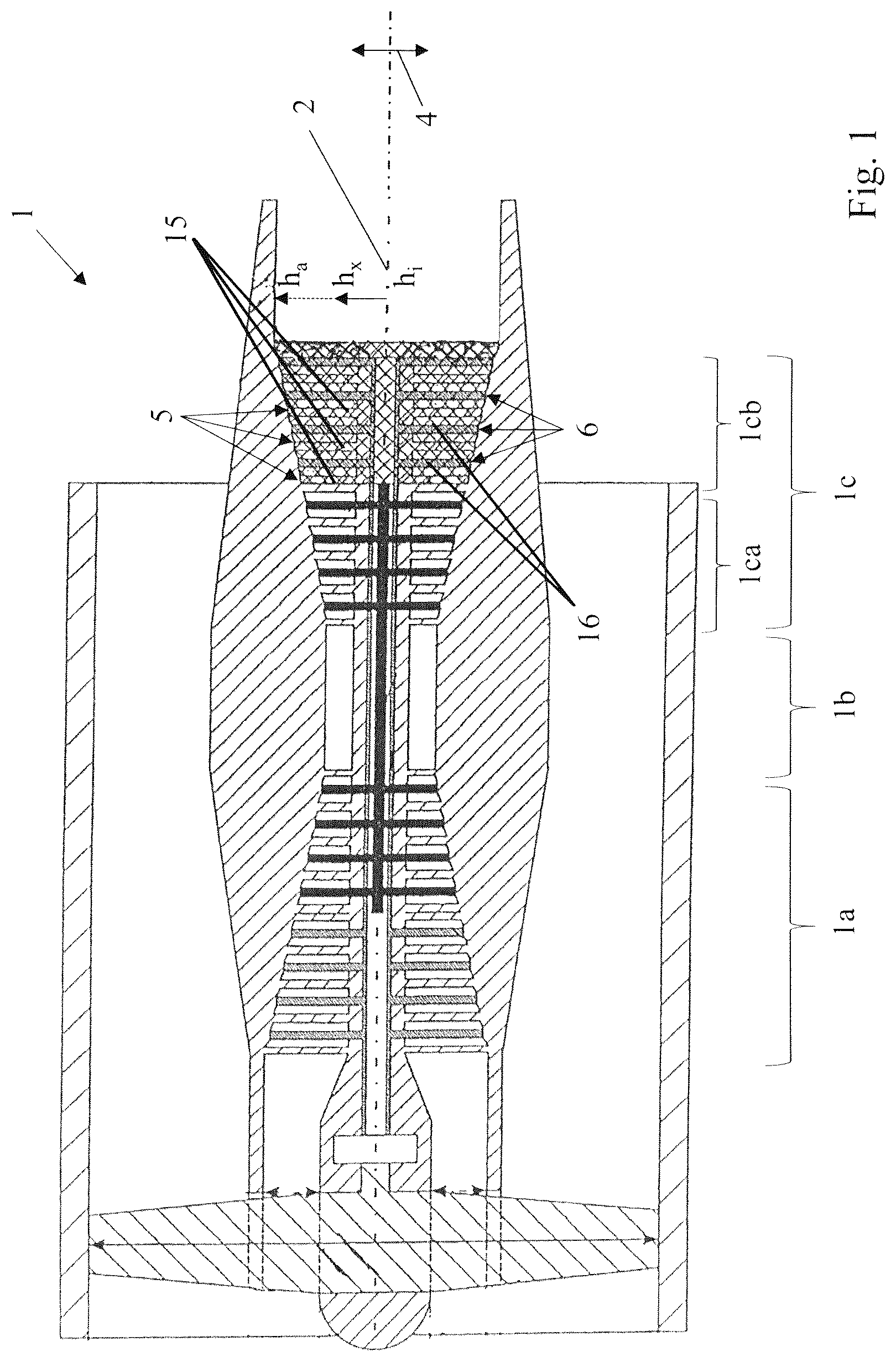 Patent US12305538 — Guide vane ring and rotor blade ring for a turbofan engine — Figure 1
