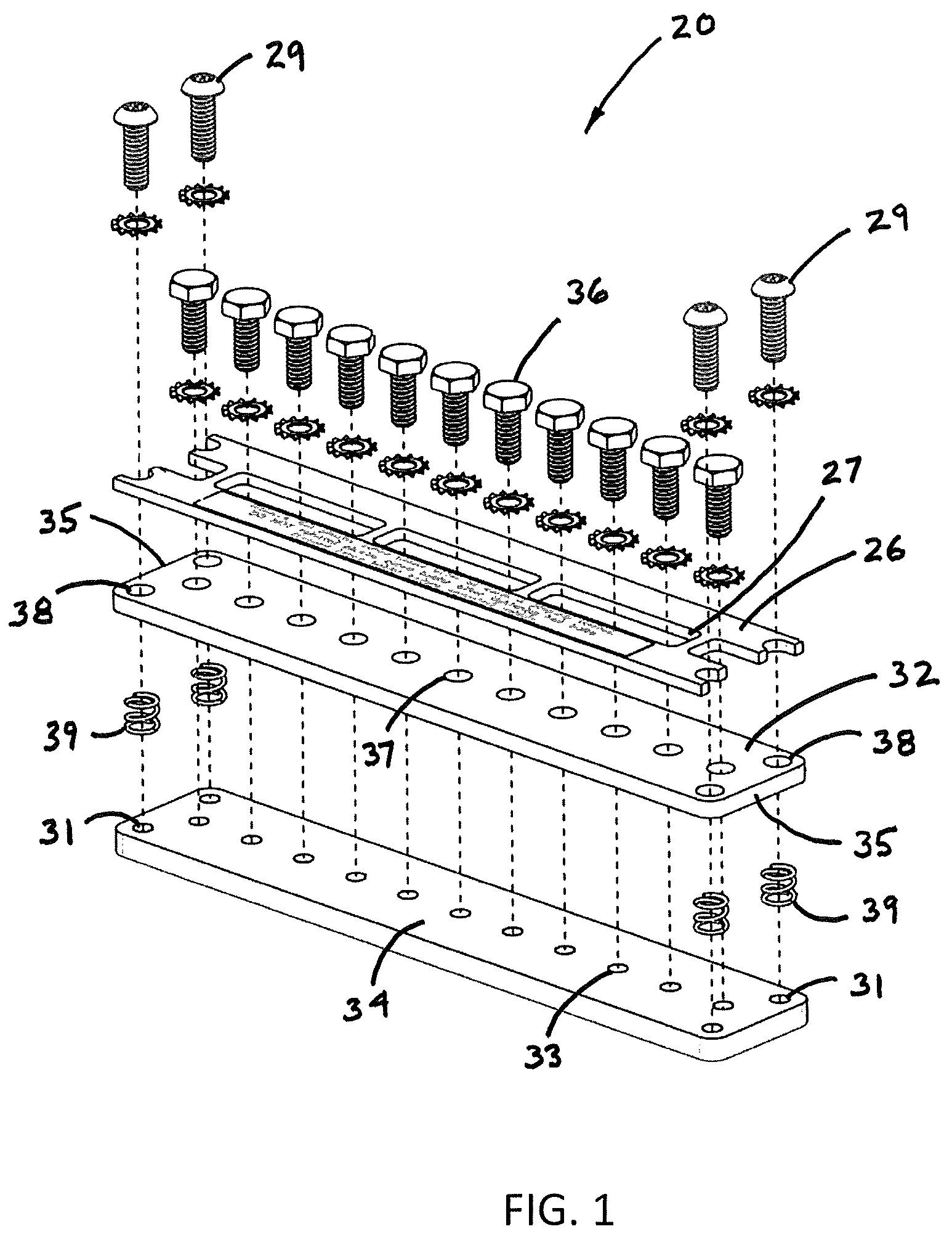 Patent US12305559 Figure 1 – Catalytic converter locking device and assembly