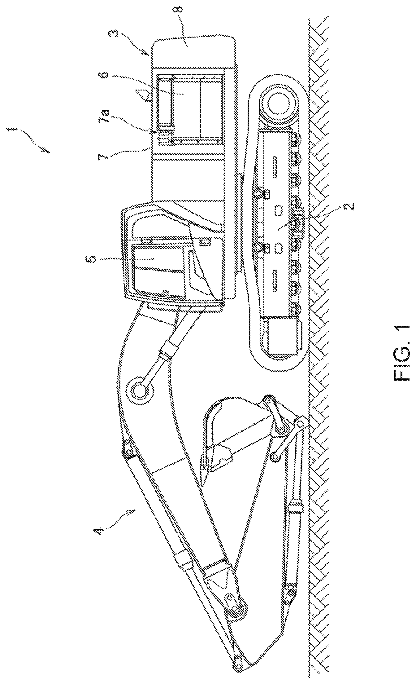 Patent US12305564 Figure 1 – Arrangement structure of cooling system in construction equipment