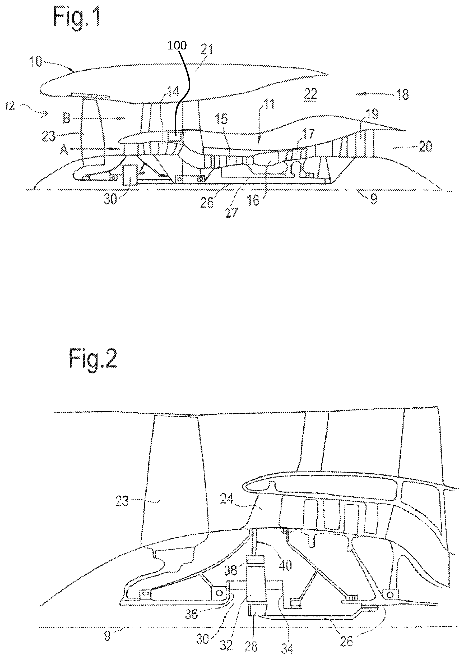 Patent US12305574 — Gas turbine engine with improved heat management — Figure 1