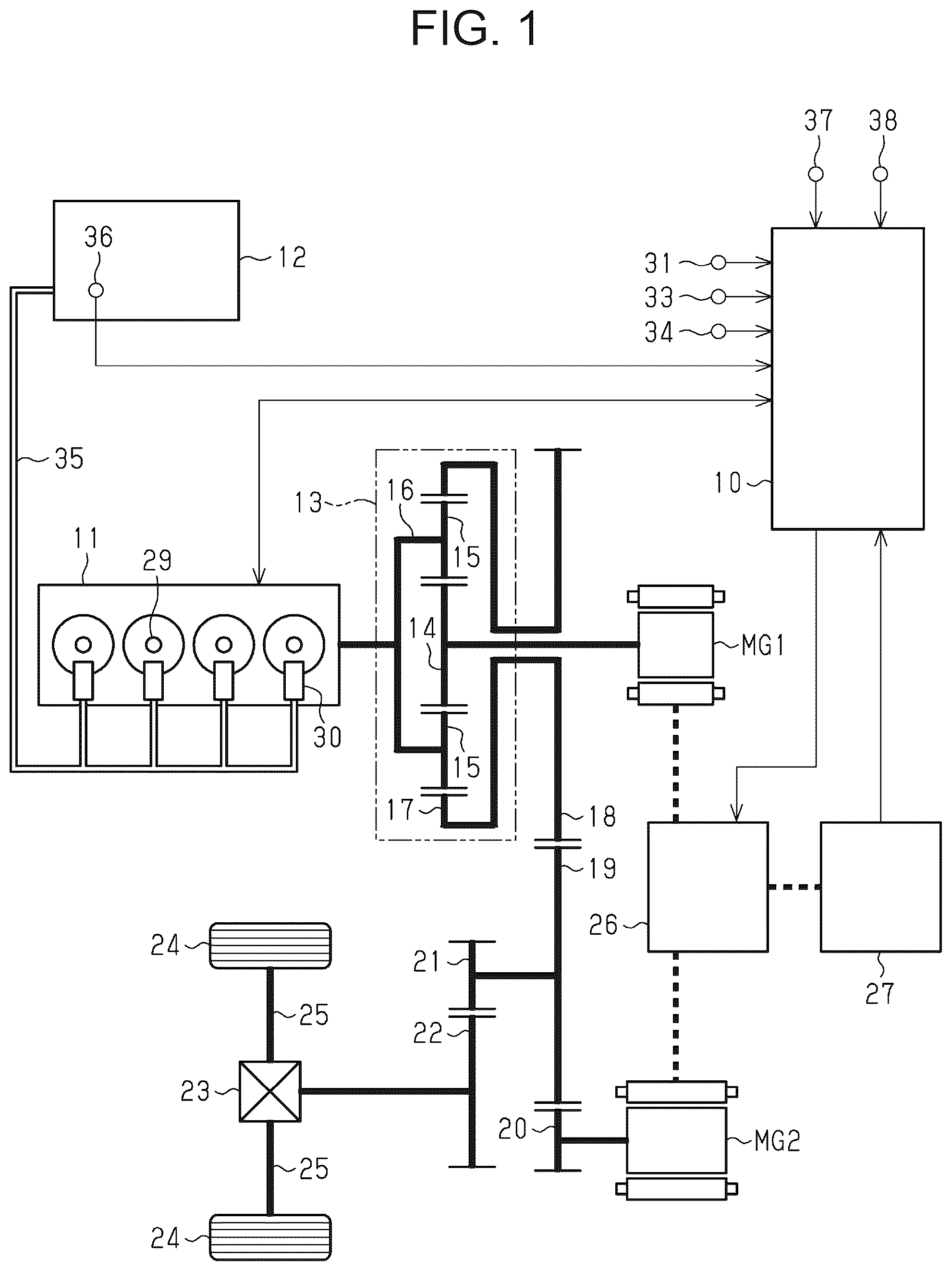 Patent US12305586 — Engine control device — Figure 1