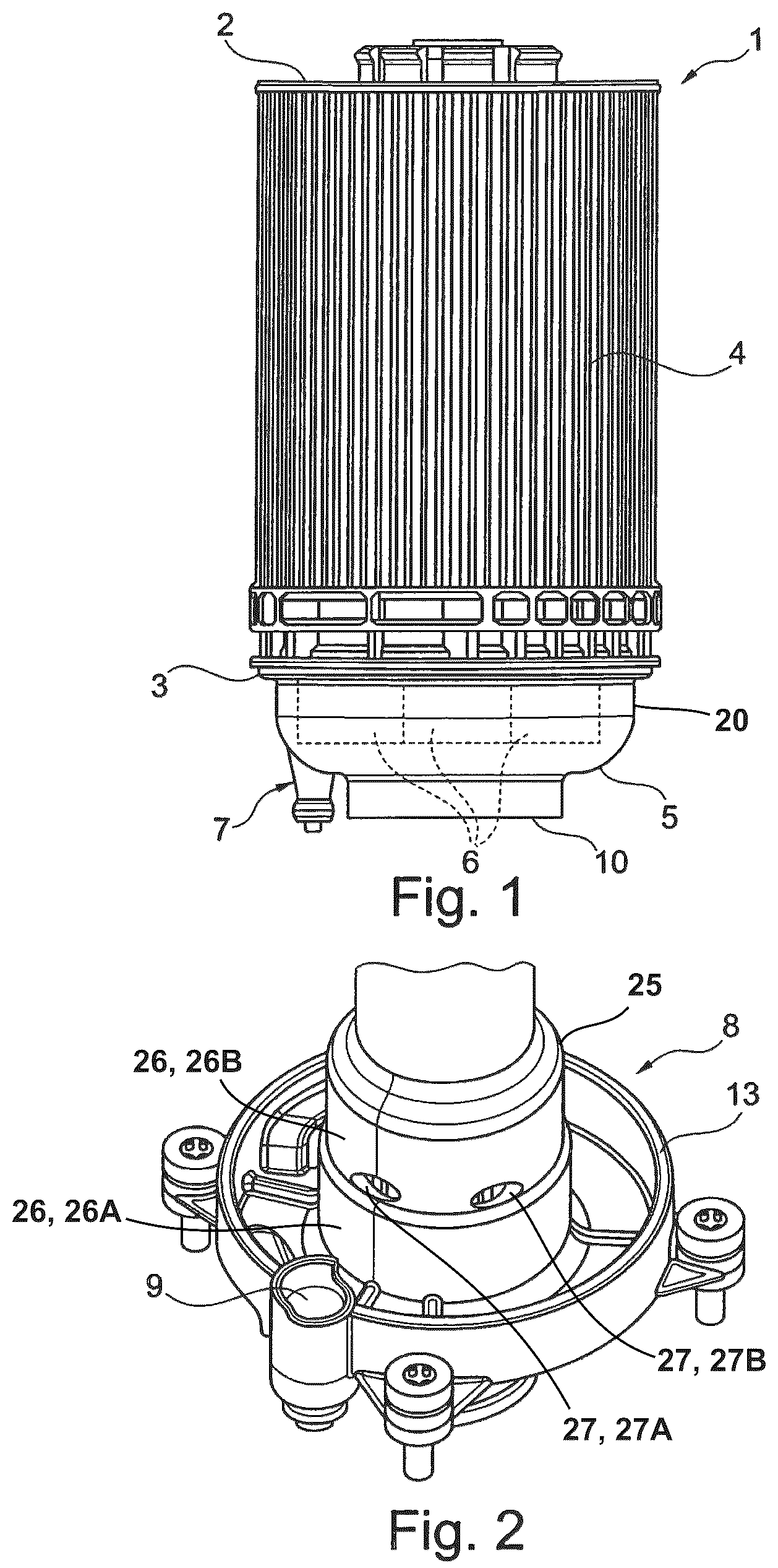 Patent US12305599 Figure 1 – Filter device