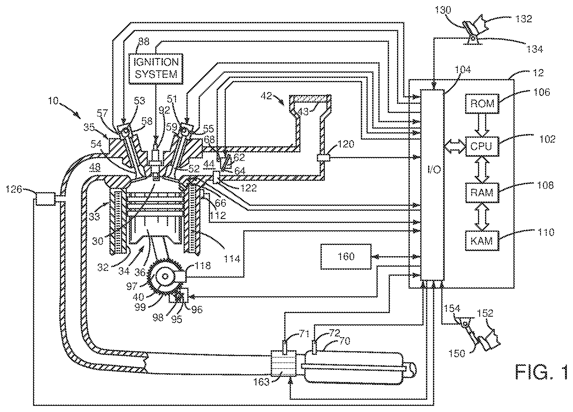 Patent US12305601 — System and method for restarting an engine — Figure 1