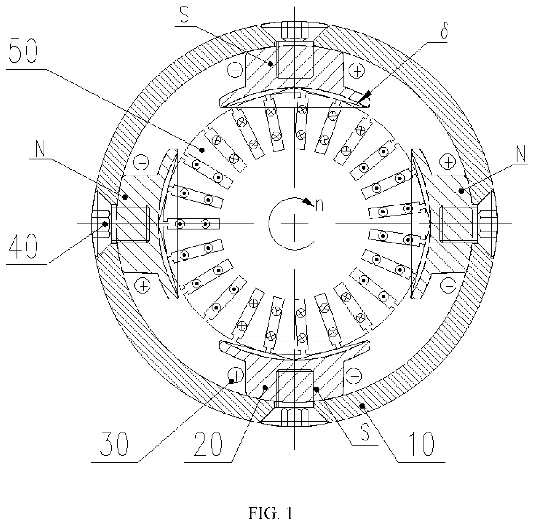 Patent US12305602 — Hybrid excitation starter for internal combustion engine — Figure 1