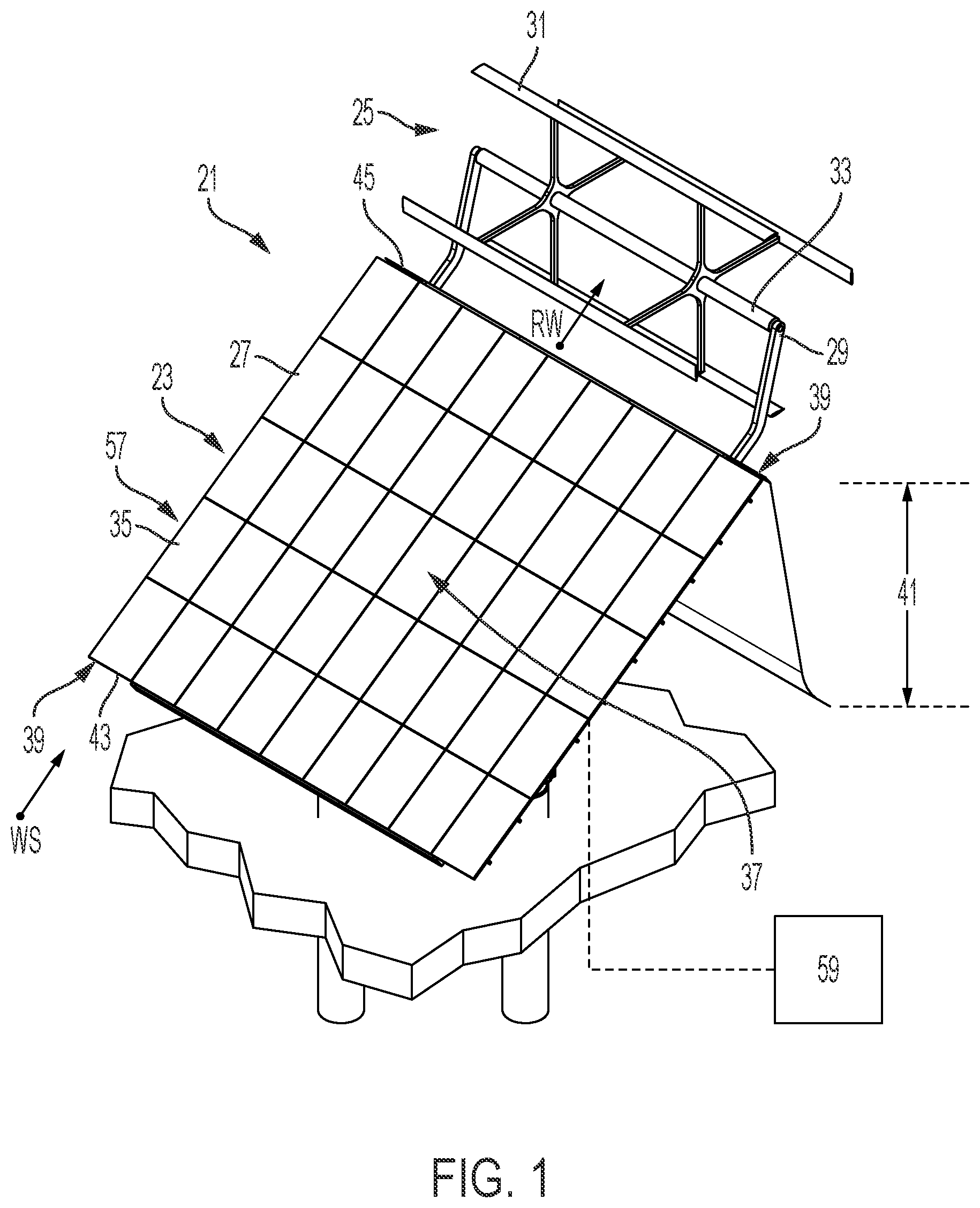 Patent US12305619 — Hybrid wind and solar energy generating system — Figure 1