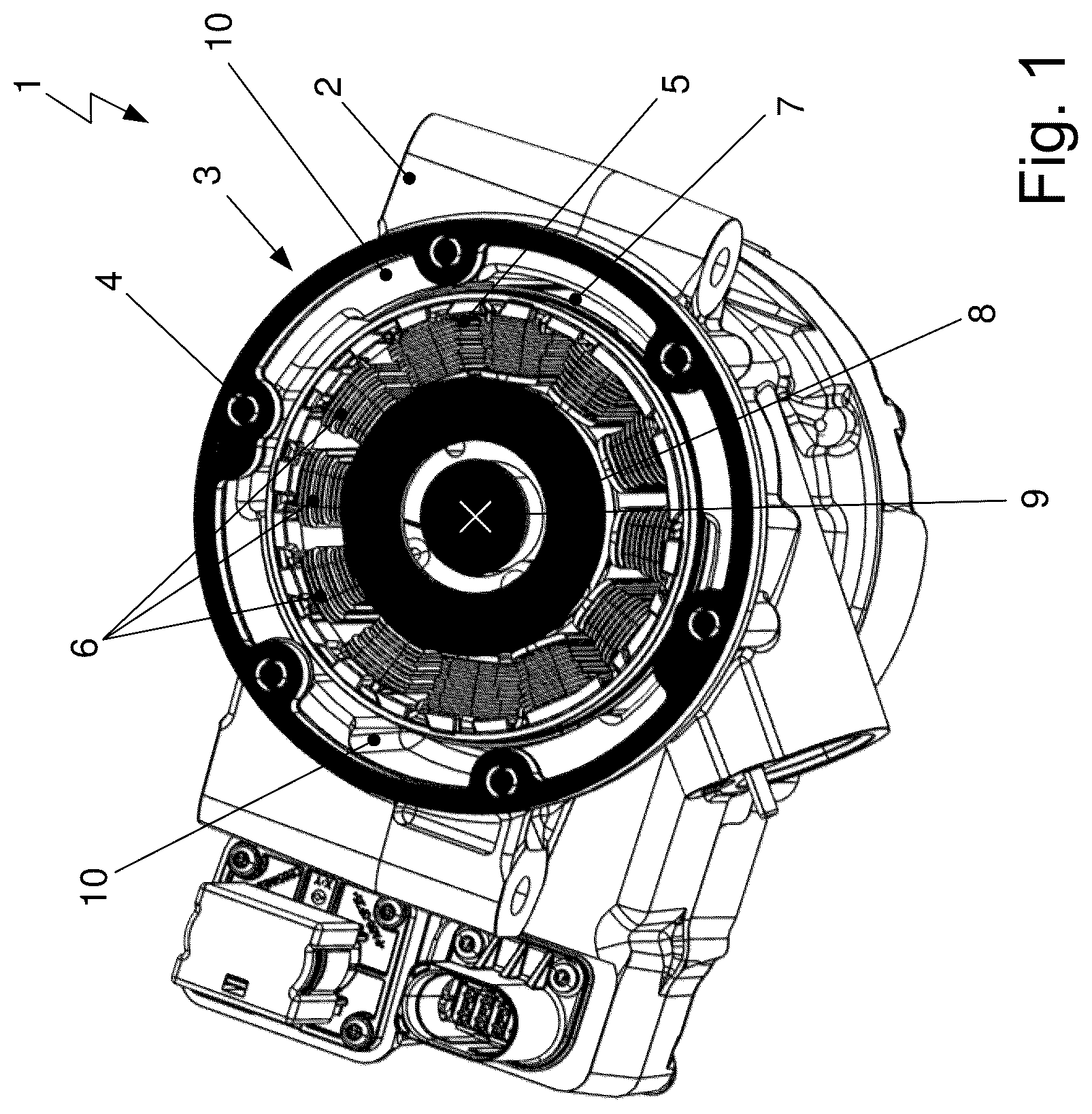 Patent US12305646 — Compressor sealing element arrangement near stator for controlling gaseous fluid flow there through — Figure 1