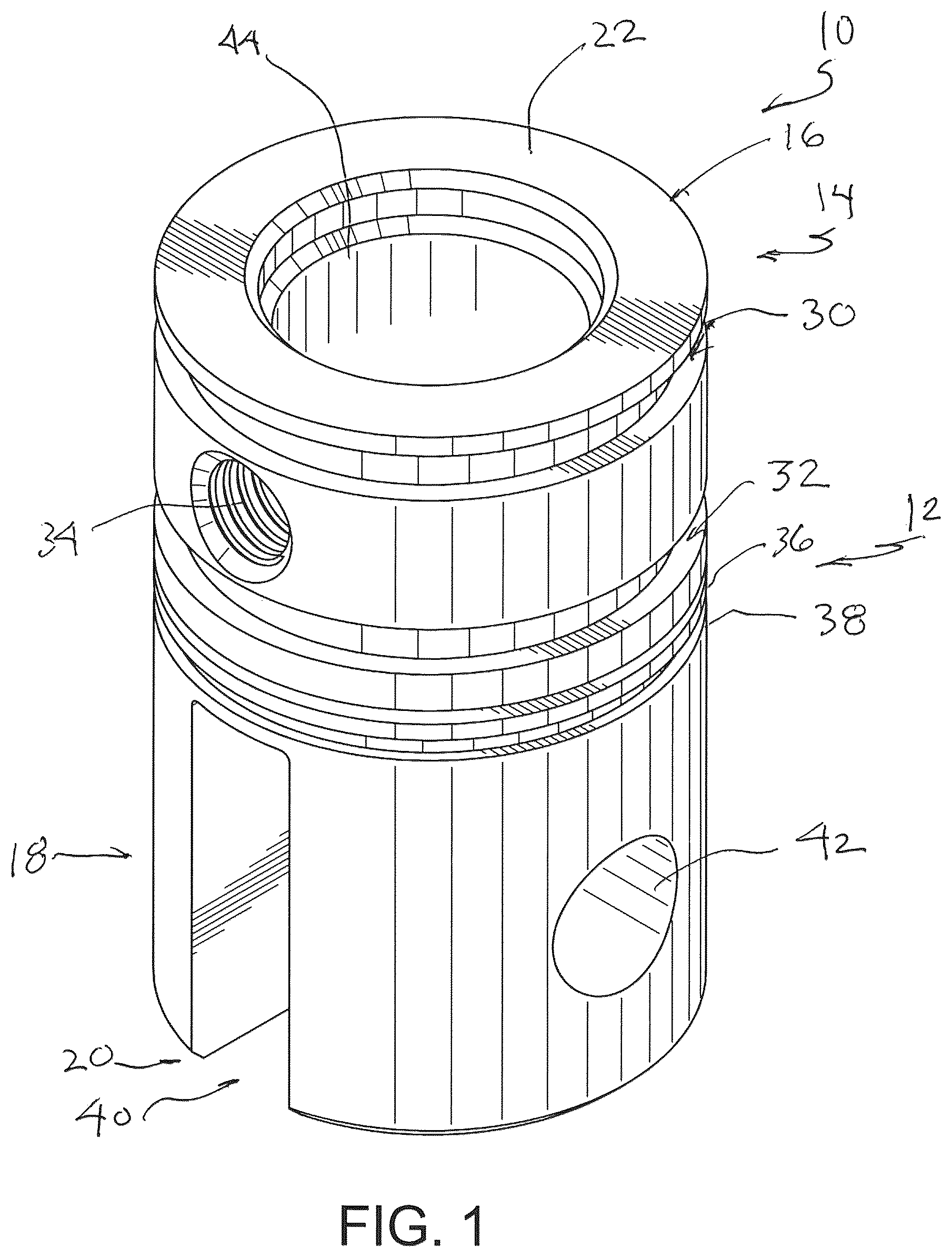Patent US12305672 — Hydraulic cylinder bottom end cap — Figure 1