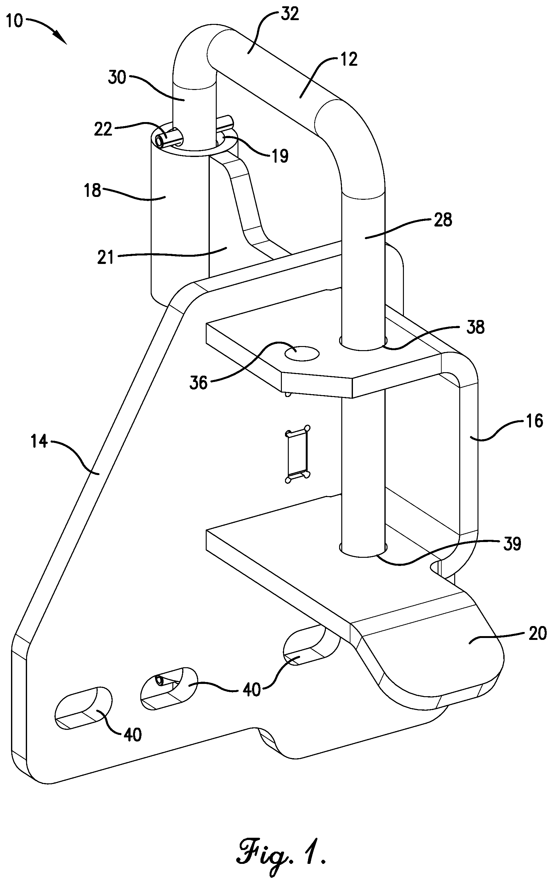 Patent US12305680 — Locking bracket and methods of using the same — Figure 1