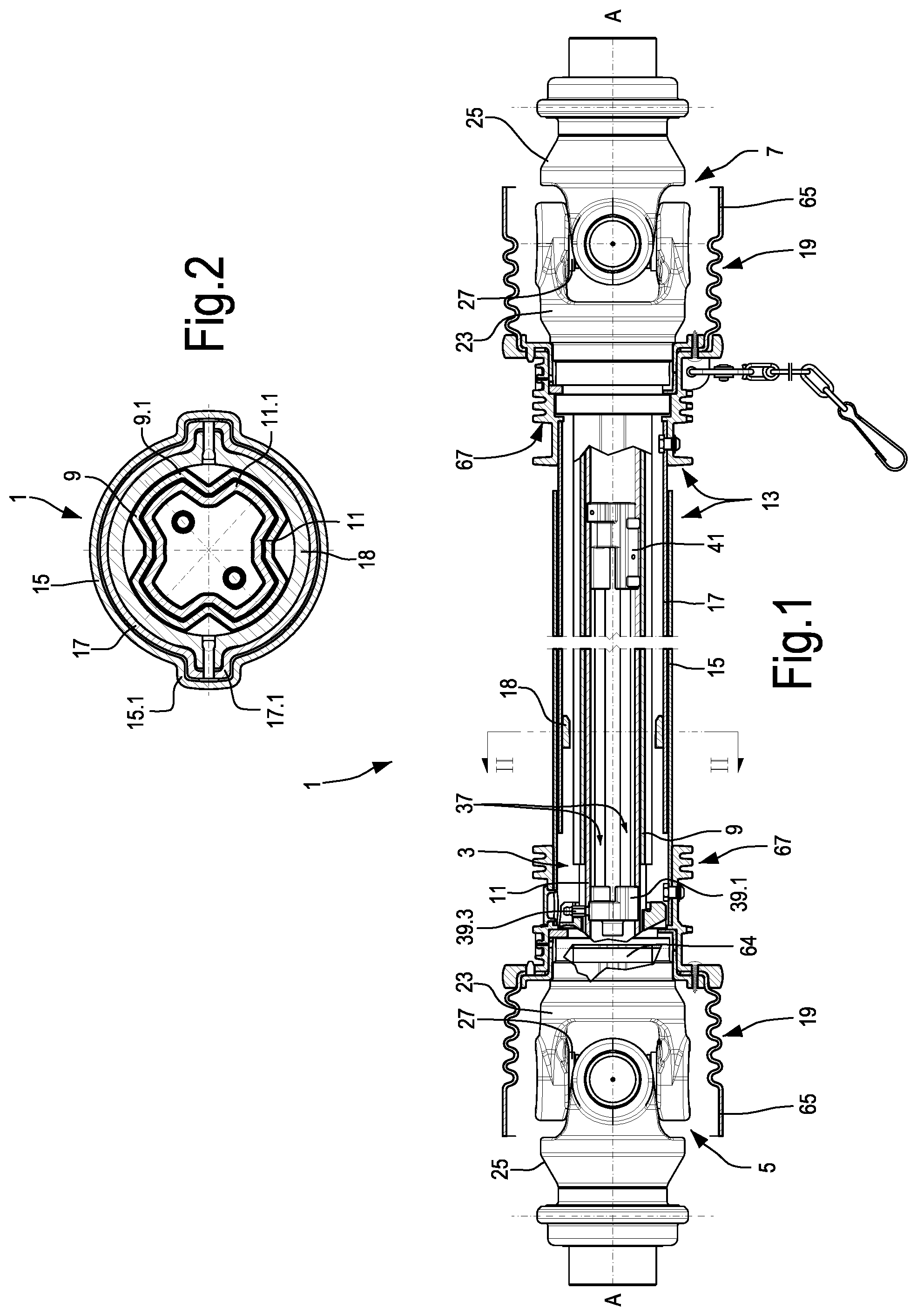 Patent US12305718 — Universal joint with improved stiffness — Figure 1