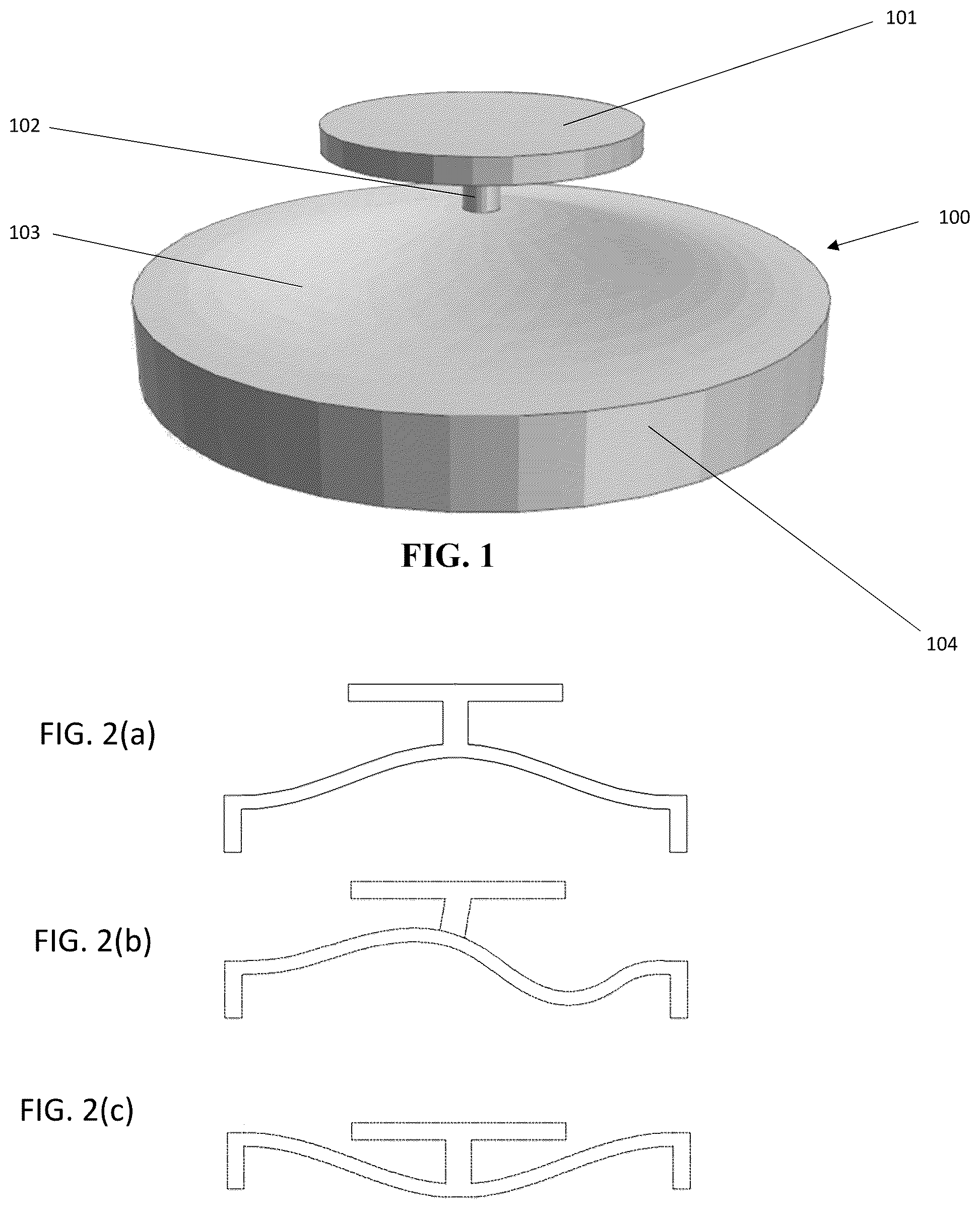 Patent US12305731 — Energy dissipation using negative stiffness shells — Figure 1