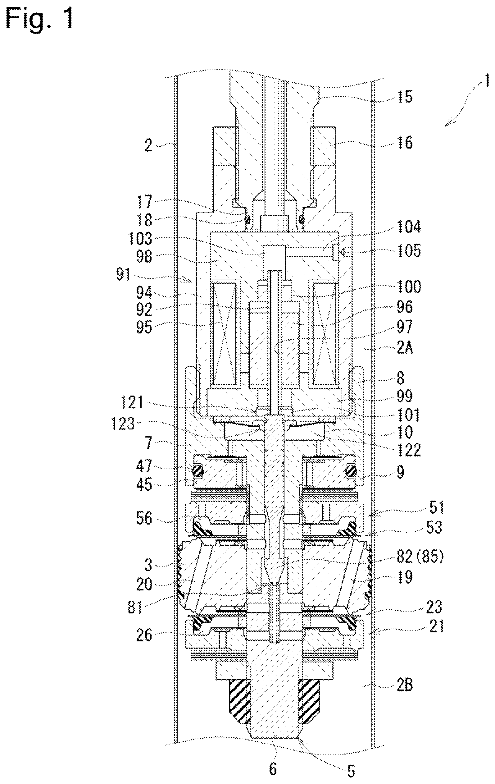 Patent US12305732 — Shock absorber — Figure 1