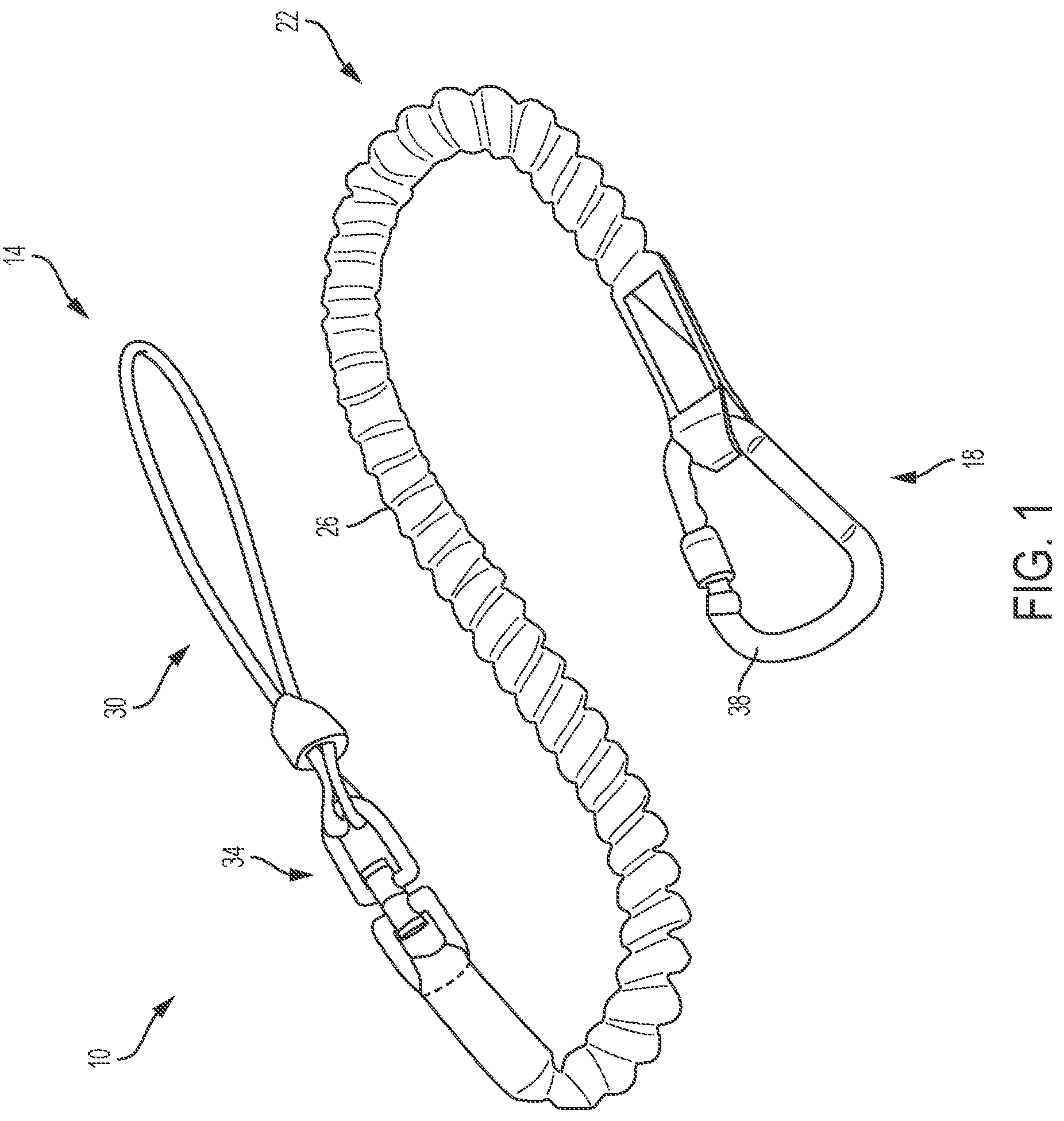 Patent US12305734 — Lanyard for a tool — Figure 1