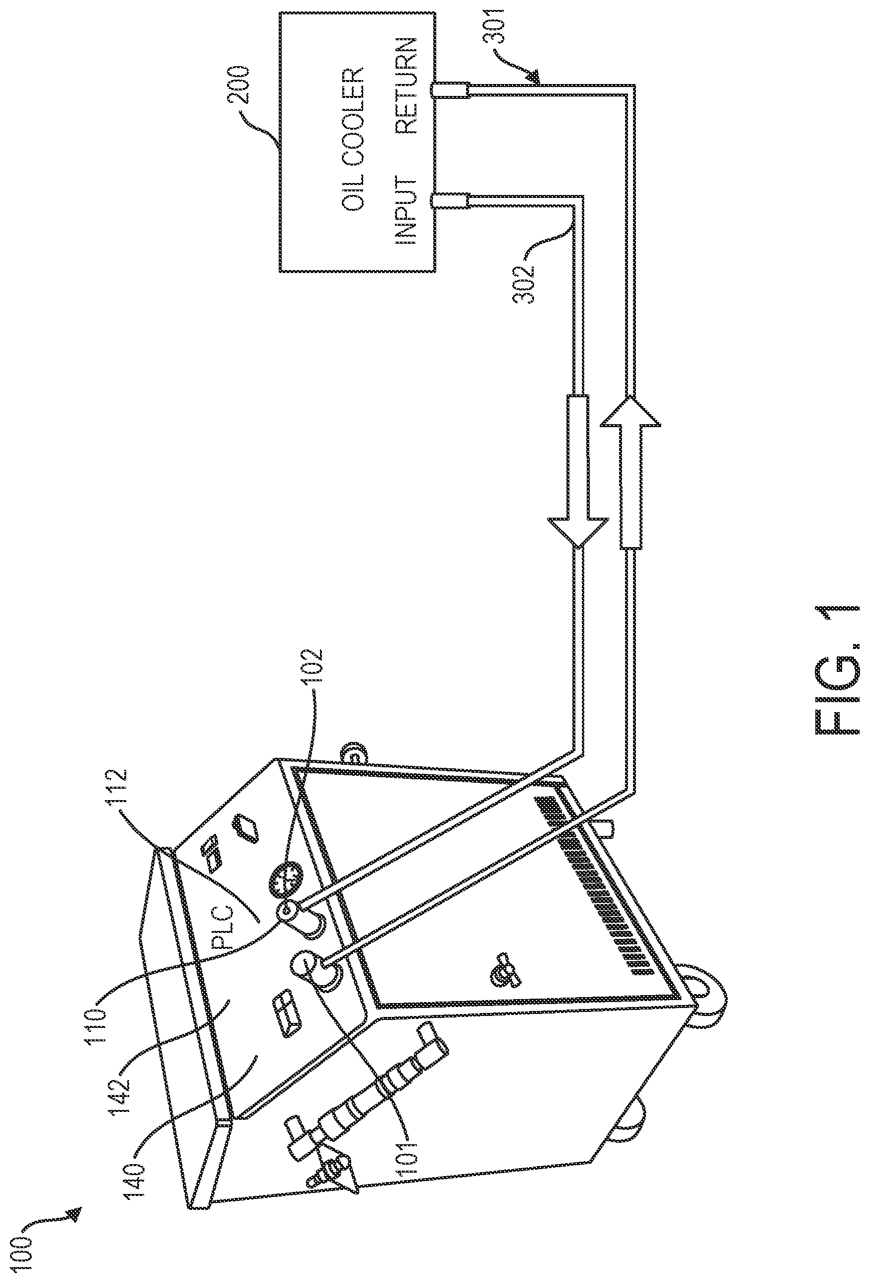 Patent US12305746 — Method and apparatus for flushing contaminants from a container of fluids — Figure 1