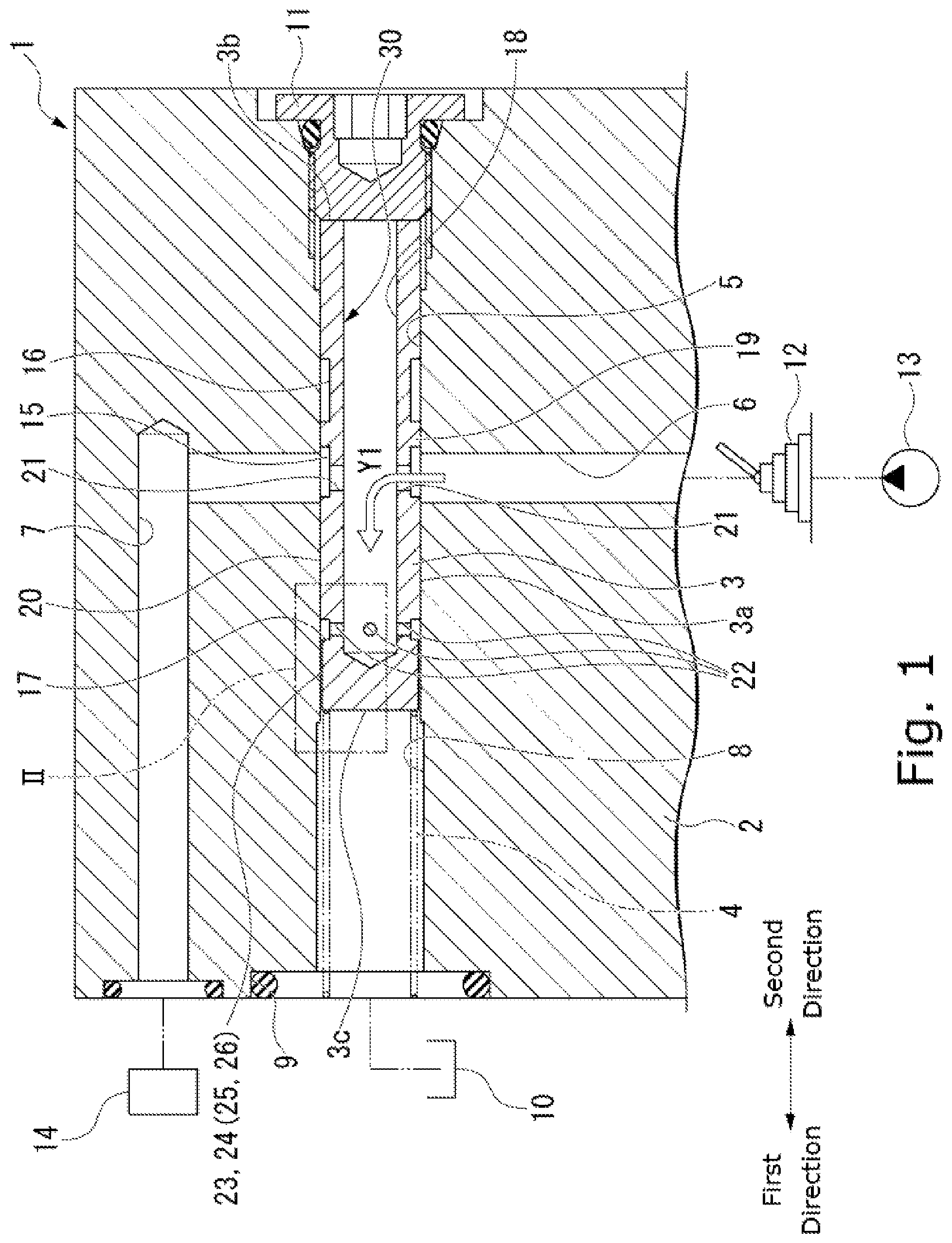 Patent US12305765 — Fluid valve — Figure 1