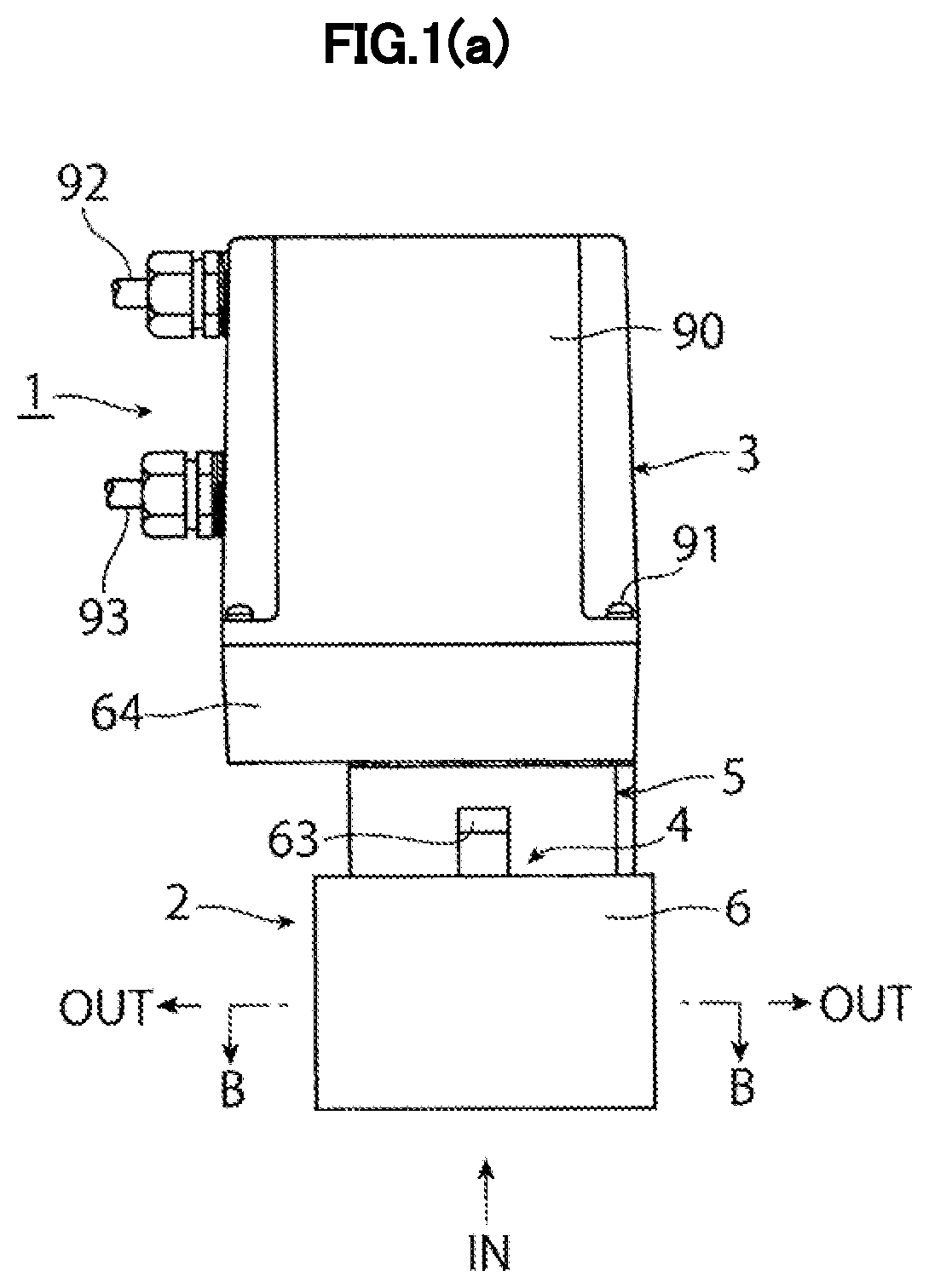 Patent US12305766 — Three-way valve for flow rate control and temperature control device — Figure 1
