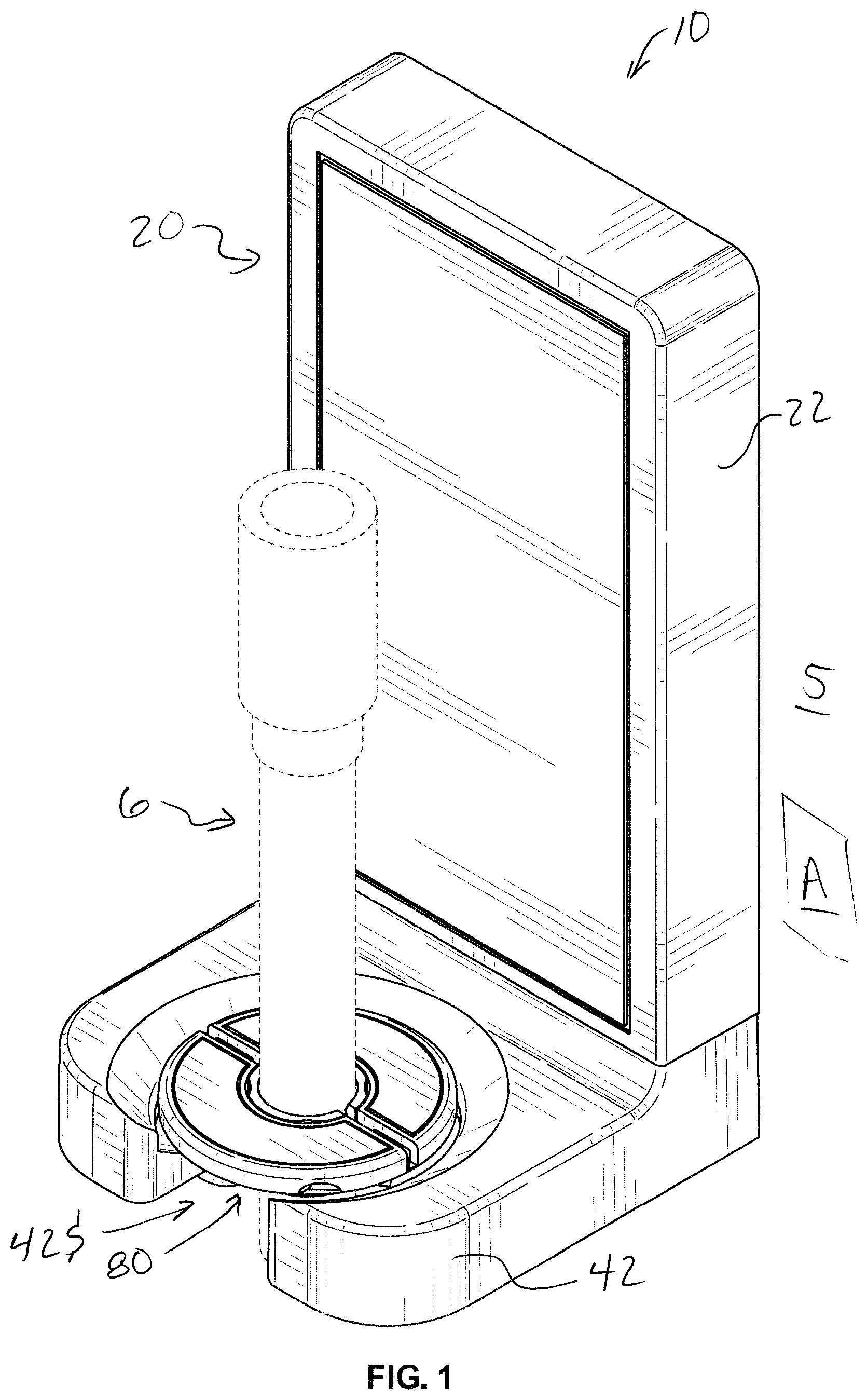Patent US12305783 Figure 1 – Device for hanging a spray paint gun air hose