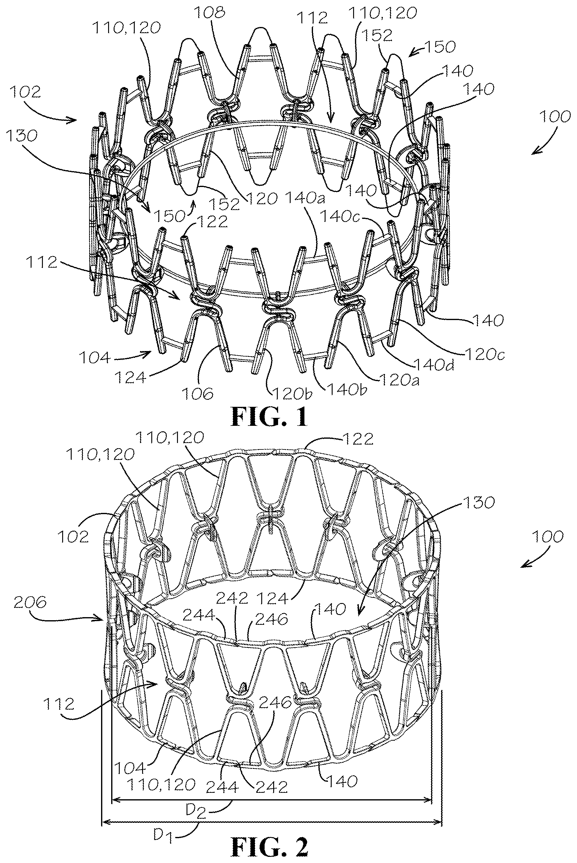 Patent US12305788 Figure 1 – Stent spring for pipe repair device