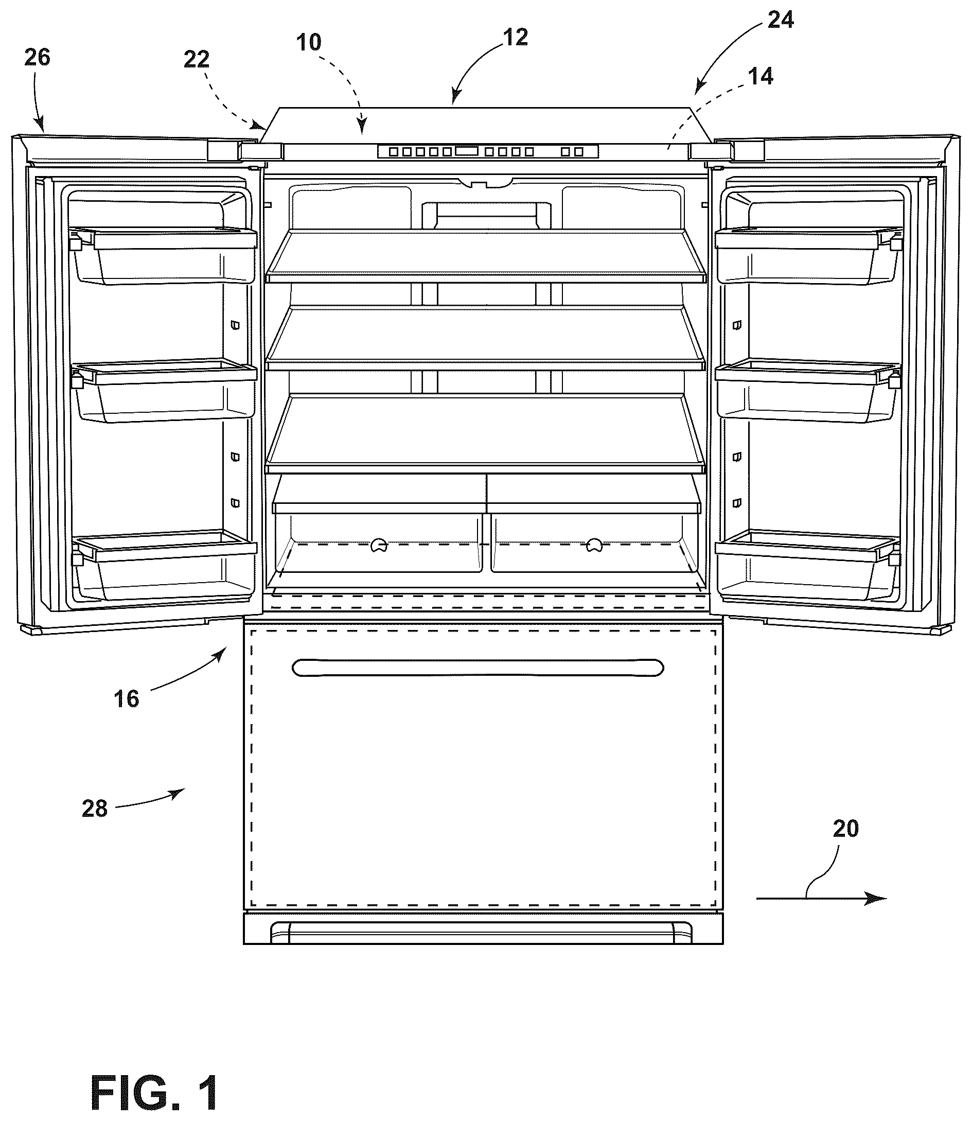 Patent US12305791 — Processes for making a super-insulating core material for a vacuum insulated structure — Figure 1