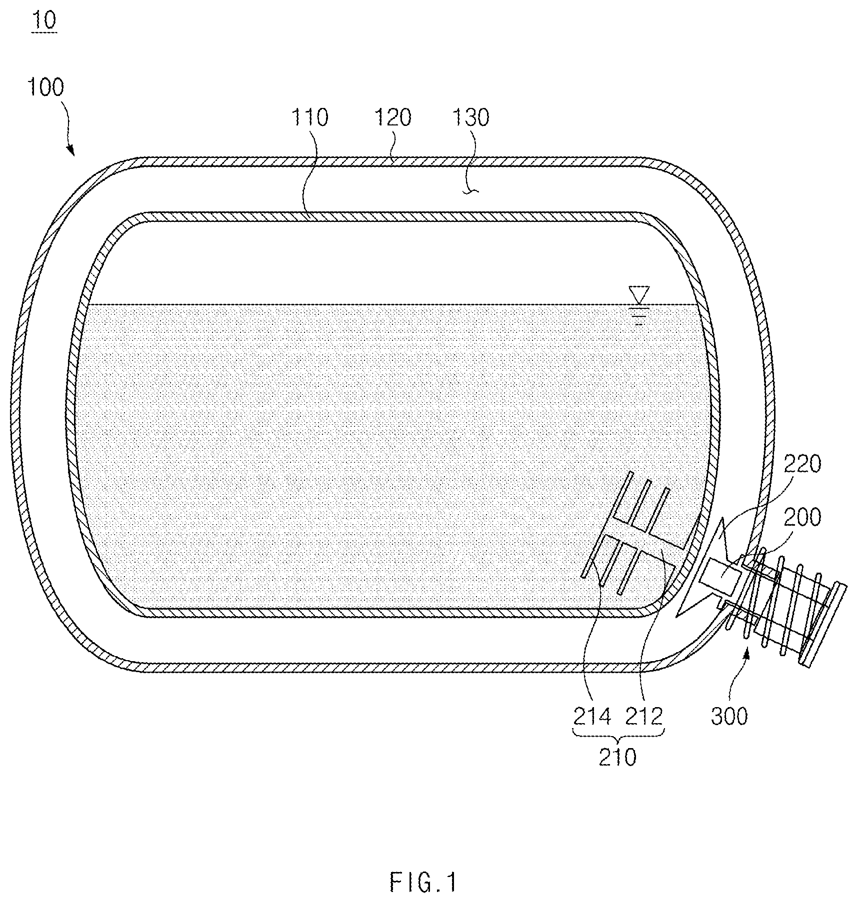 Patent US12305808 Figure 1 – Cryogenic liquid storage apparatus