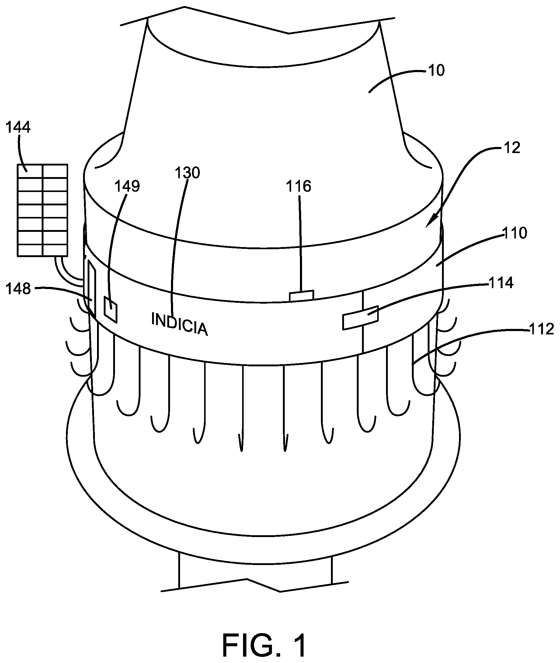 Patent US12305835 — Outdoor lamp post decorating device — Figure 1