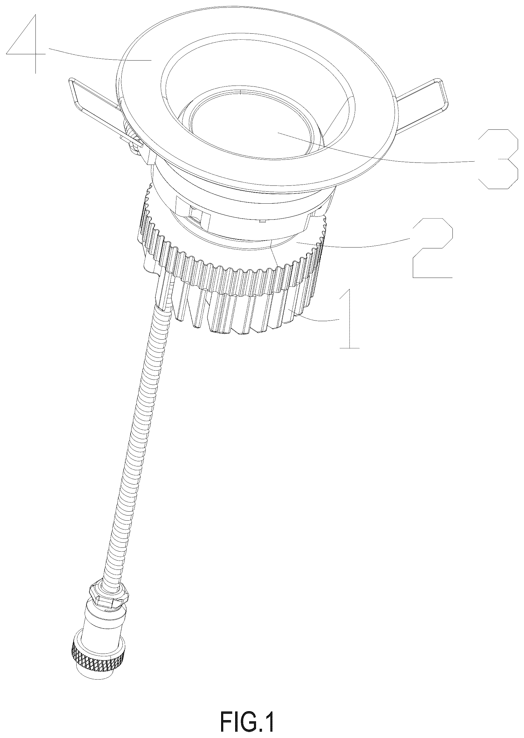 Patent US12305838 — Angle-adjustable spotlight — Figure 1