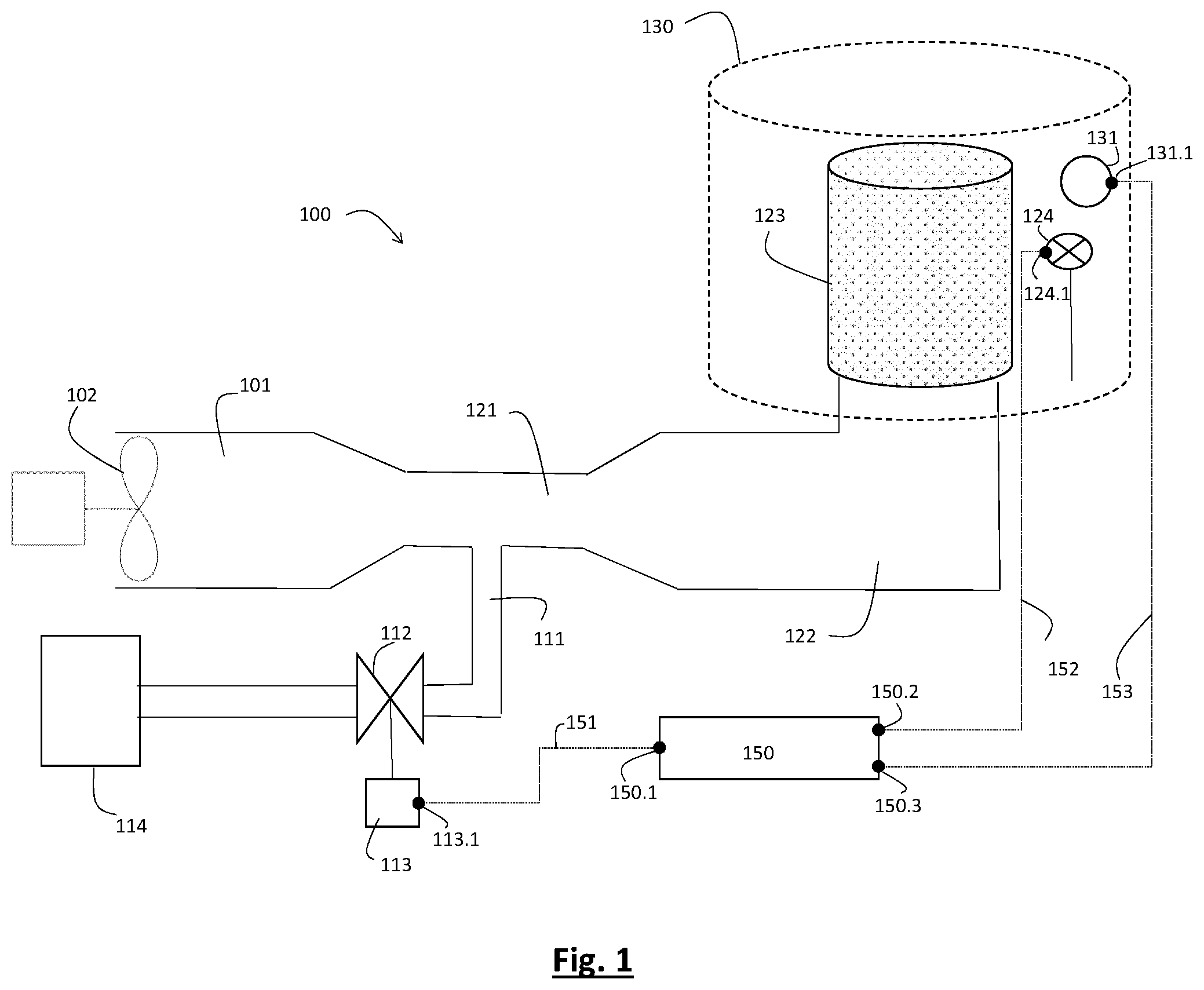 Patent US12305856 — Surface stabilized fully premixed gas premix burner for burning hydrogen gas, and method for starting such burner — Figure 1